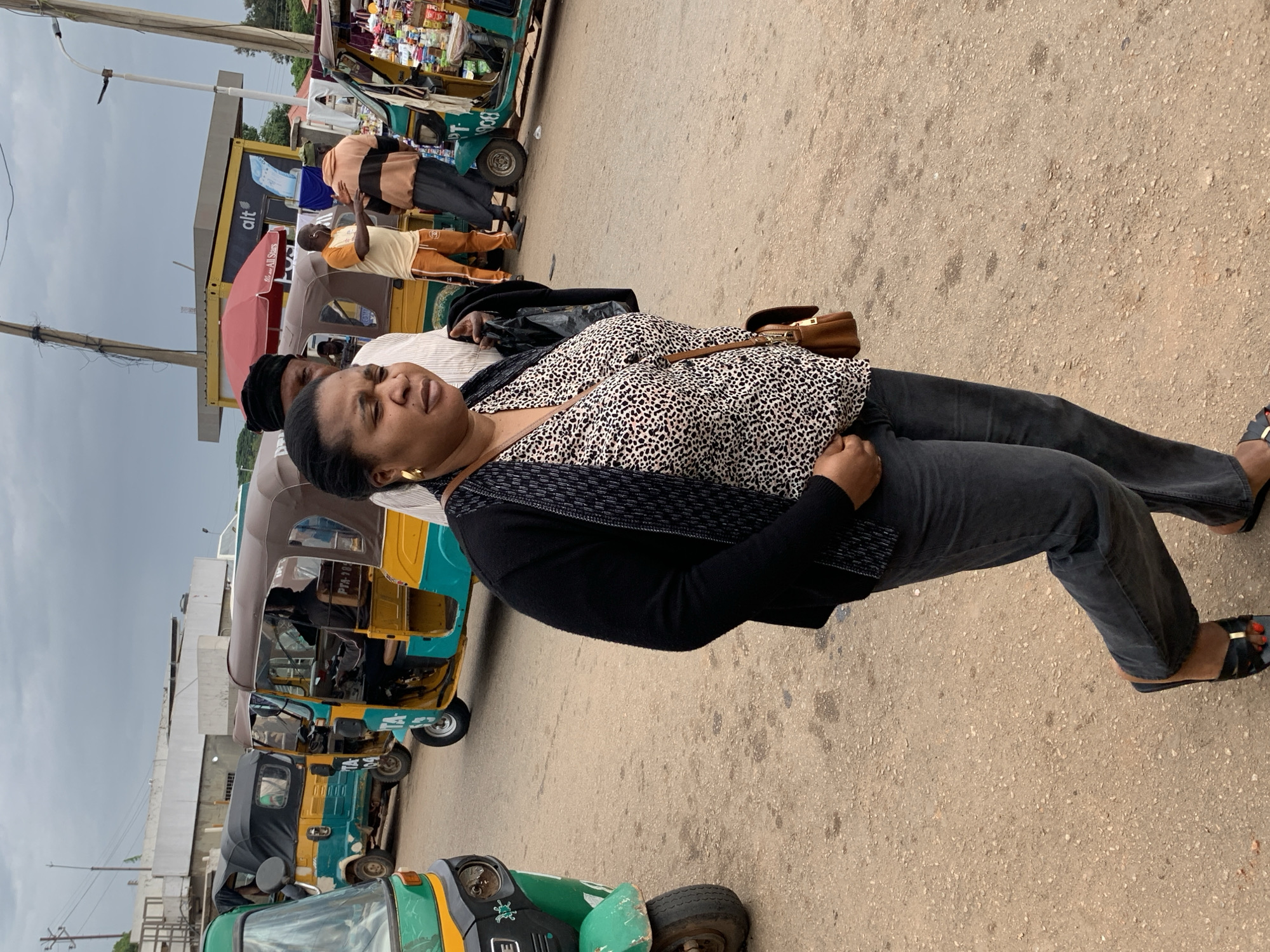 Street life and auto-rickshaws in Gura Top Nigeria
