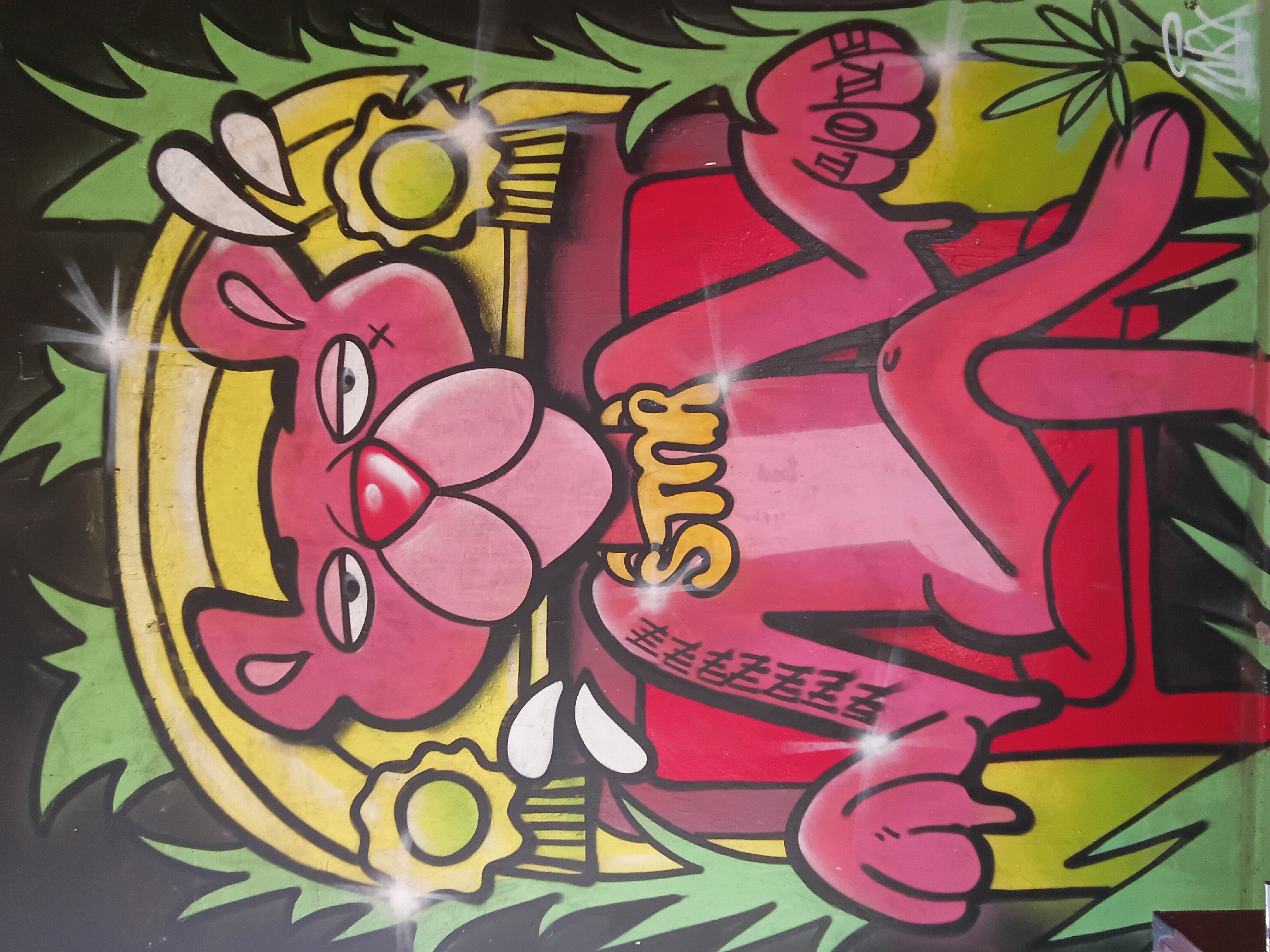 Street art documentation captured in Vagator beach town