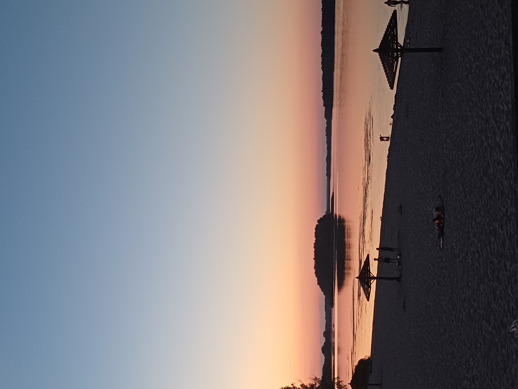 Warm sunset colors over a beach near Ukrainka, Ukraine