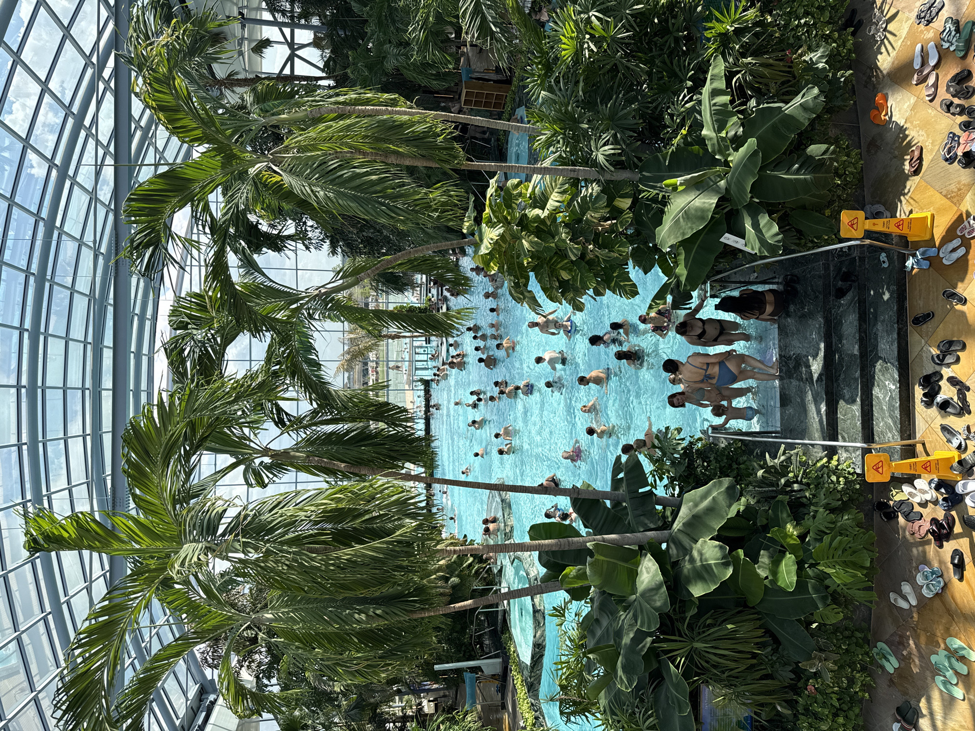 Inside a tropical water park in Săftica, Romania