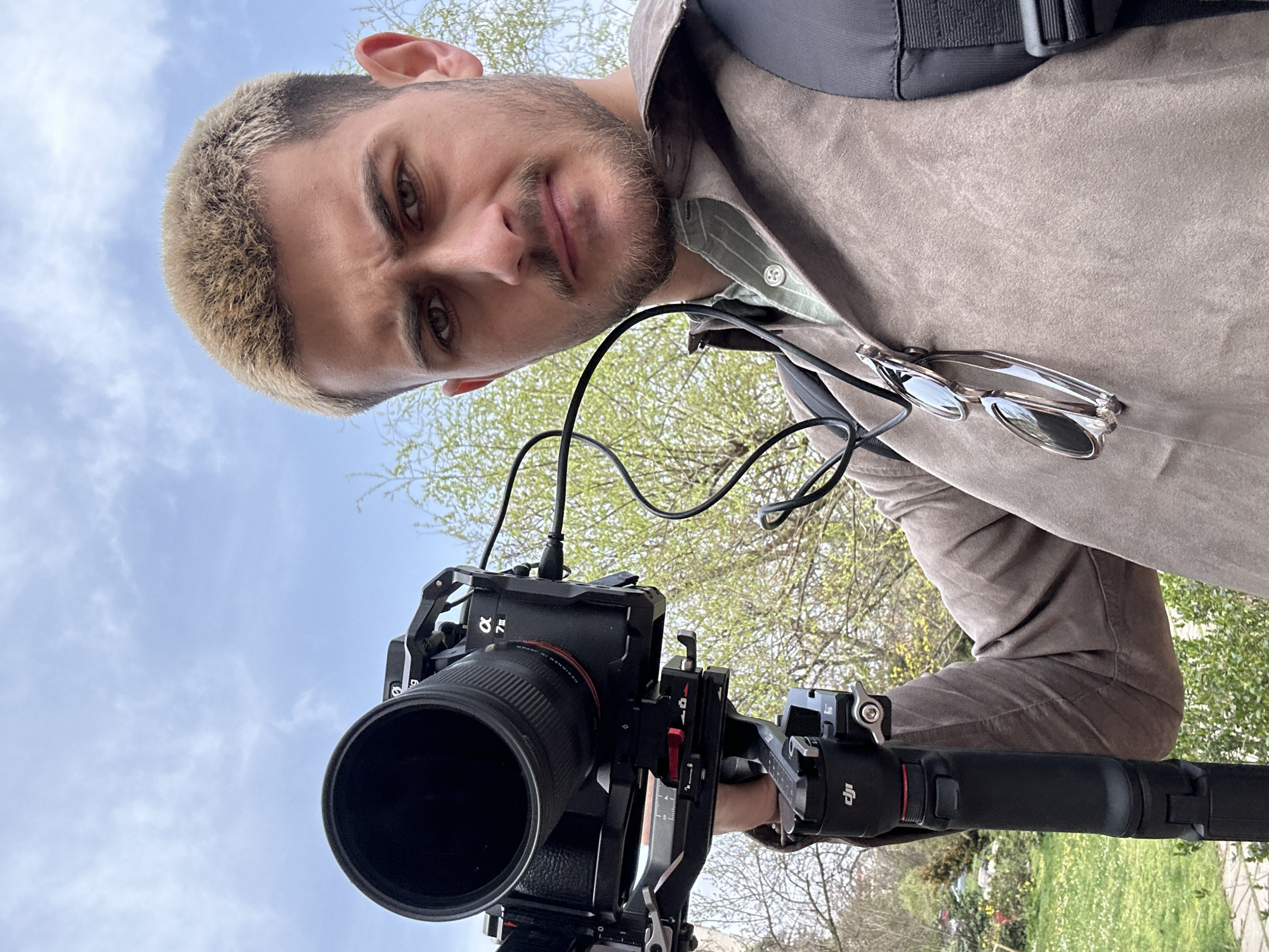 Video production filmed near Sofia cultural institute Tuesday morning