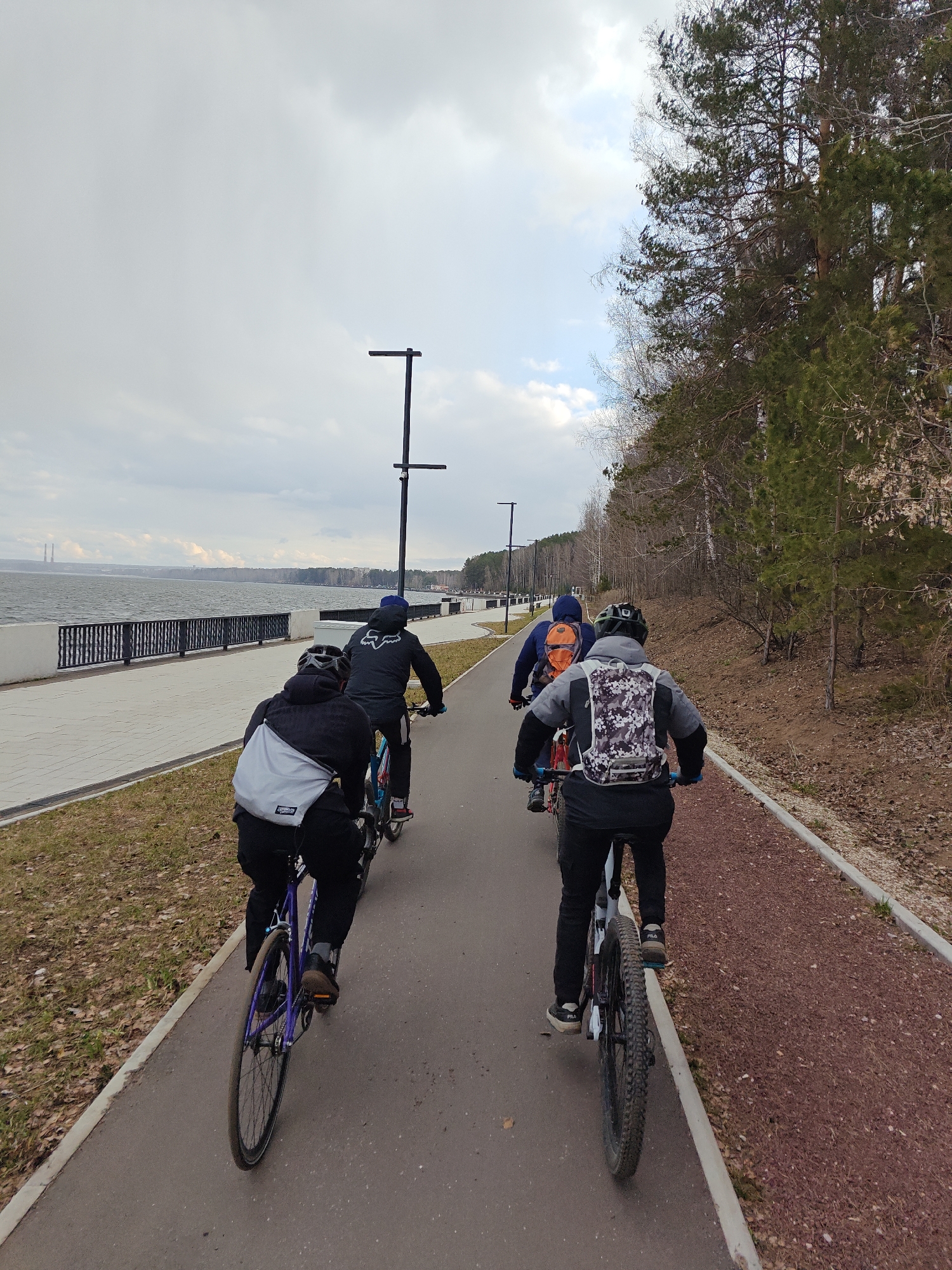Spring Recreation Activities Observed Along Chaikovsky Russia Waterfront