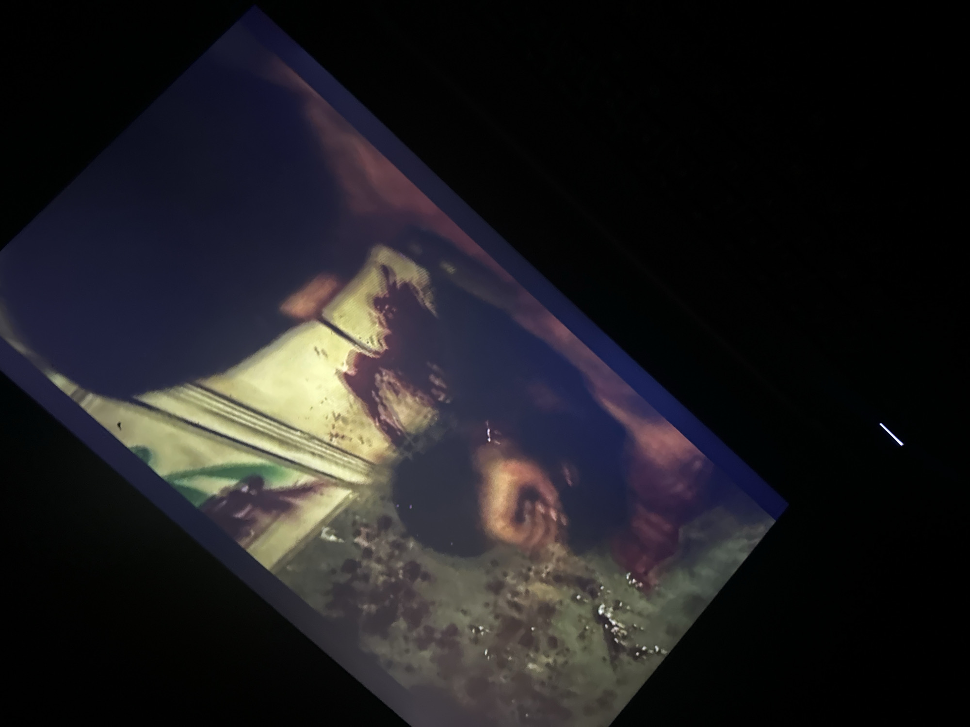 Residents watch violent TV program in Saint-Leu-d'Esserent
