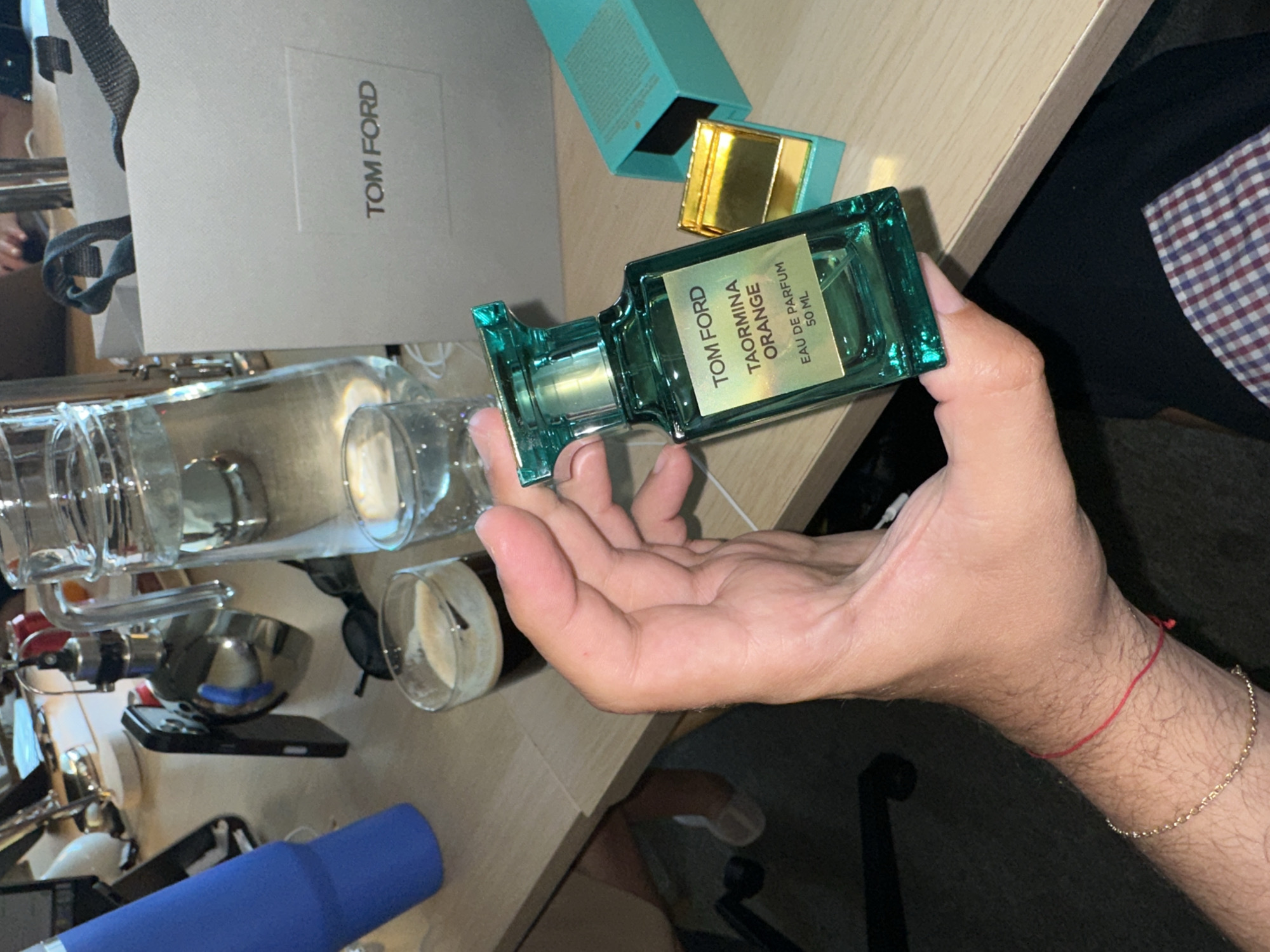 Tom Ford Taormina Orange perfume unboxing captured by witness