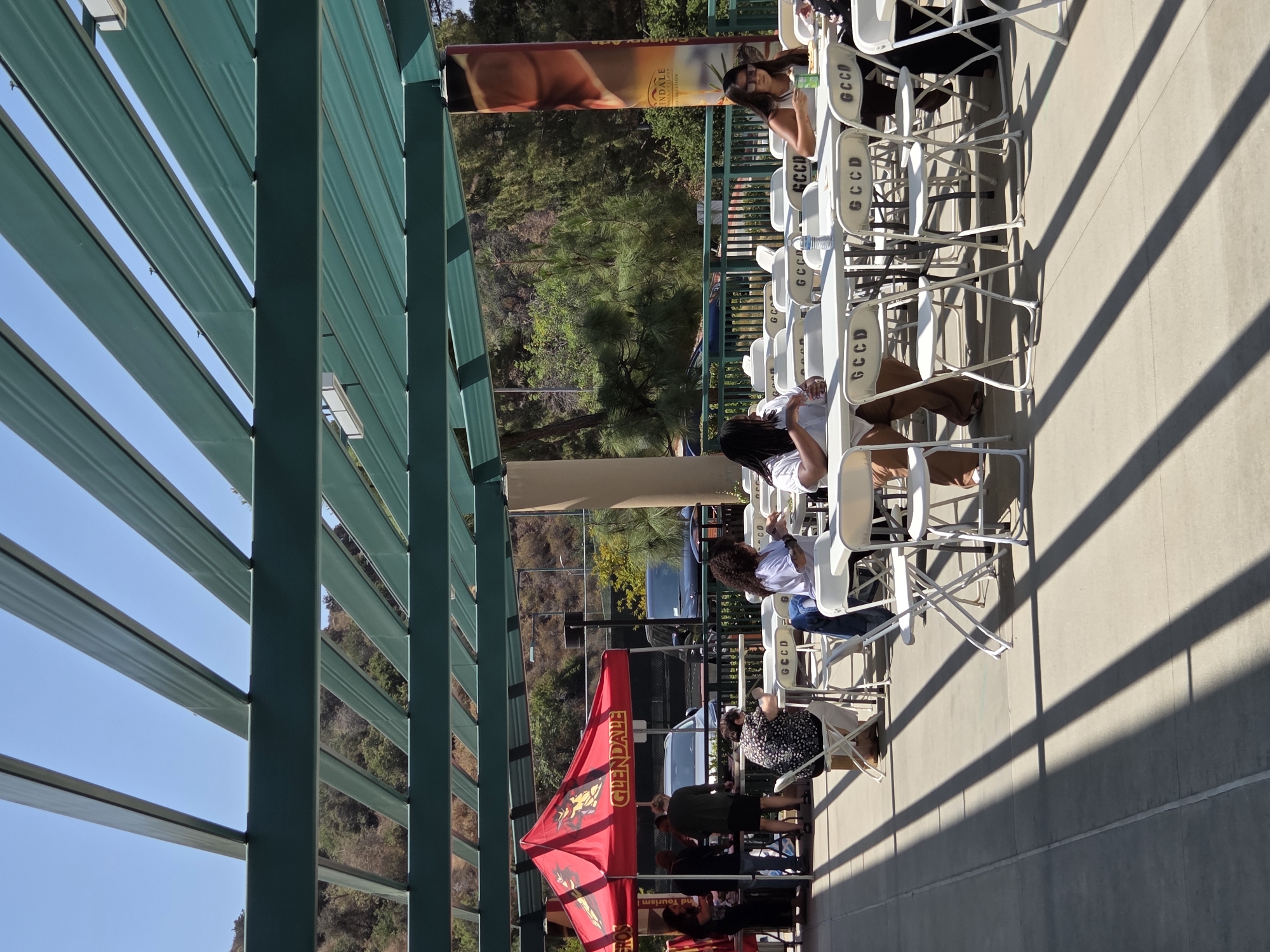 Evening gathering and campus life at Glendale Community College