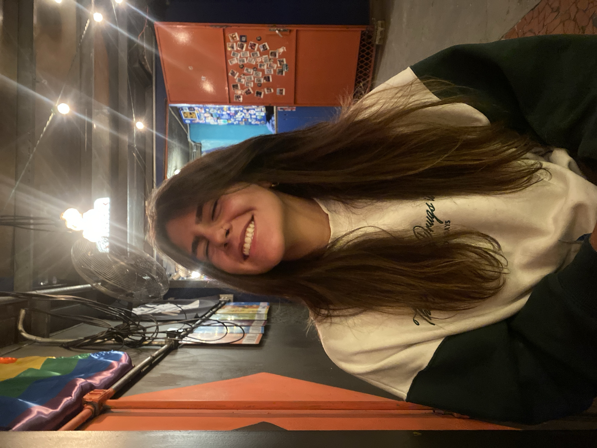 Woman enjoys evening at São Paulo restaurant