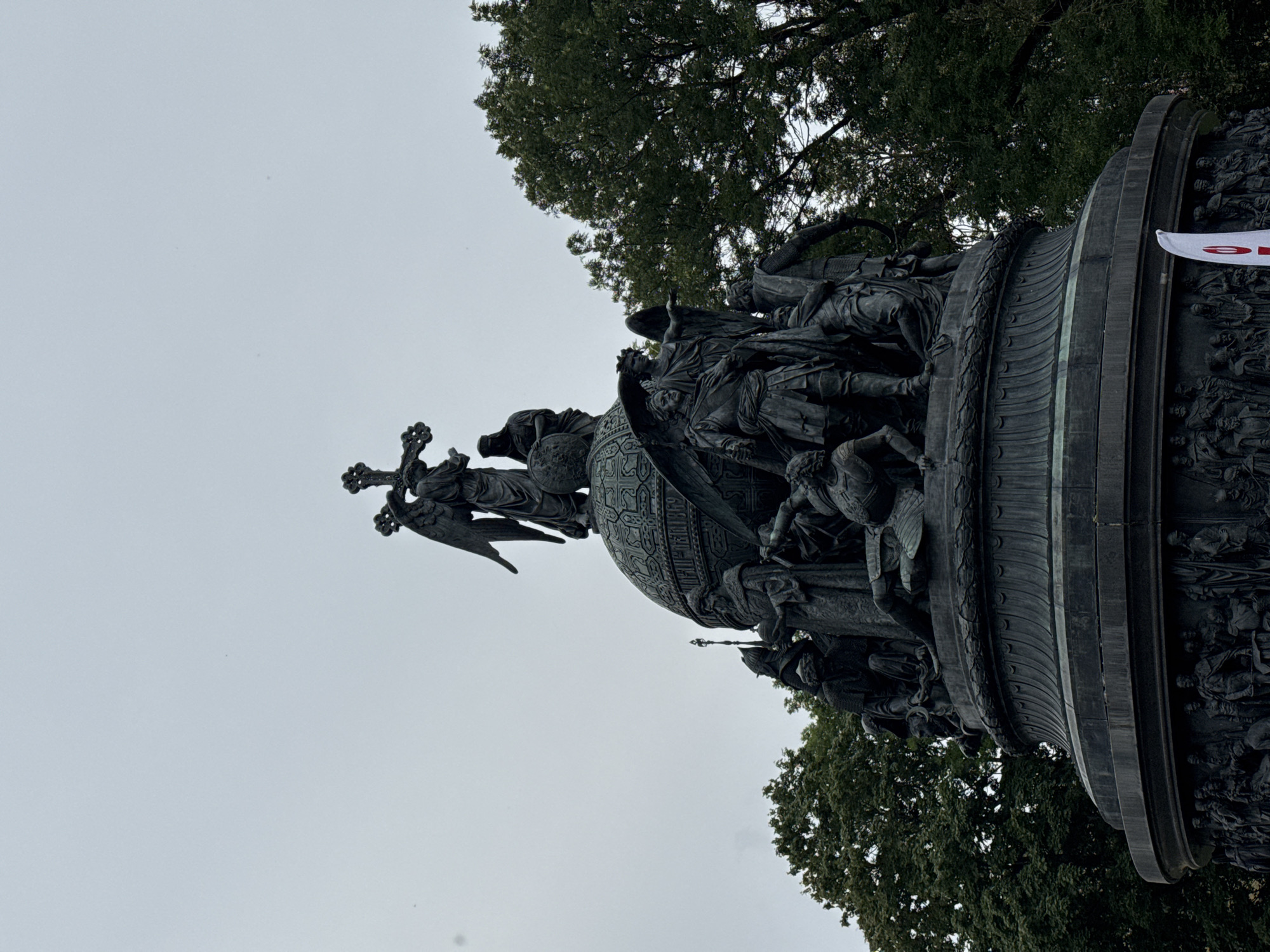 Outdoor civic ceremony at Millennium of Russia monument, Veliky Novgorod