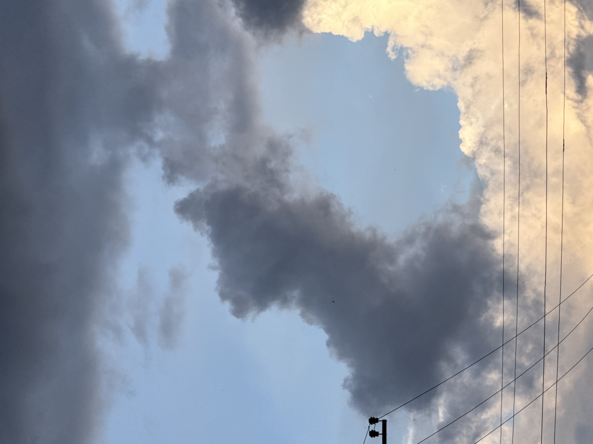 Dramatic storm clouds observed over Прикамский, Russia Tuesday afternoon