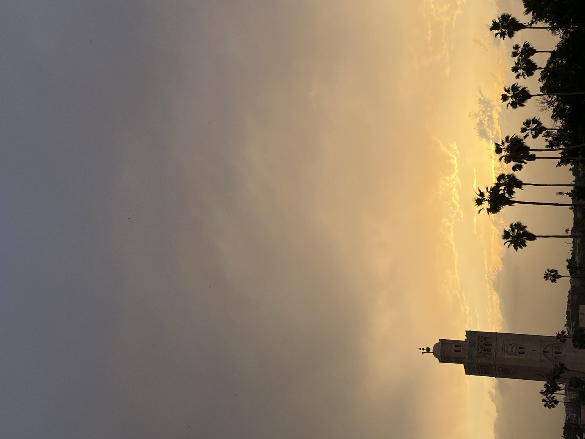 Marrakesh cityscape documented through sunrise to evening April 27