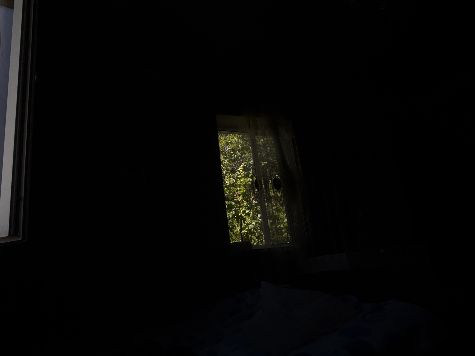 Morning routine captured: bedroom, greeting message, iced coffee