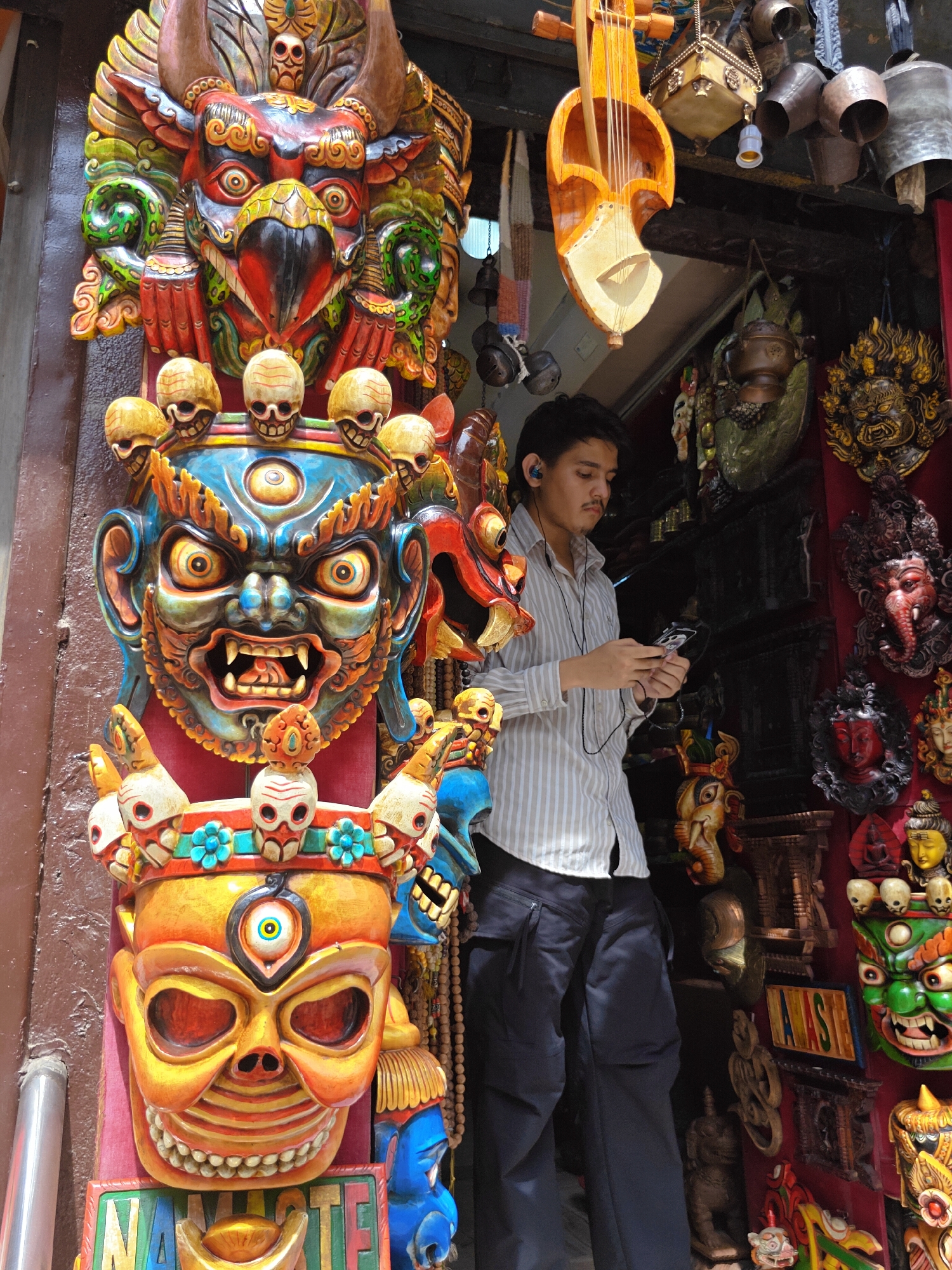 Morning in Kathmandu's backstreets: alleyways, prayer flags, and rickshaws