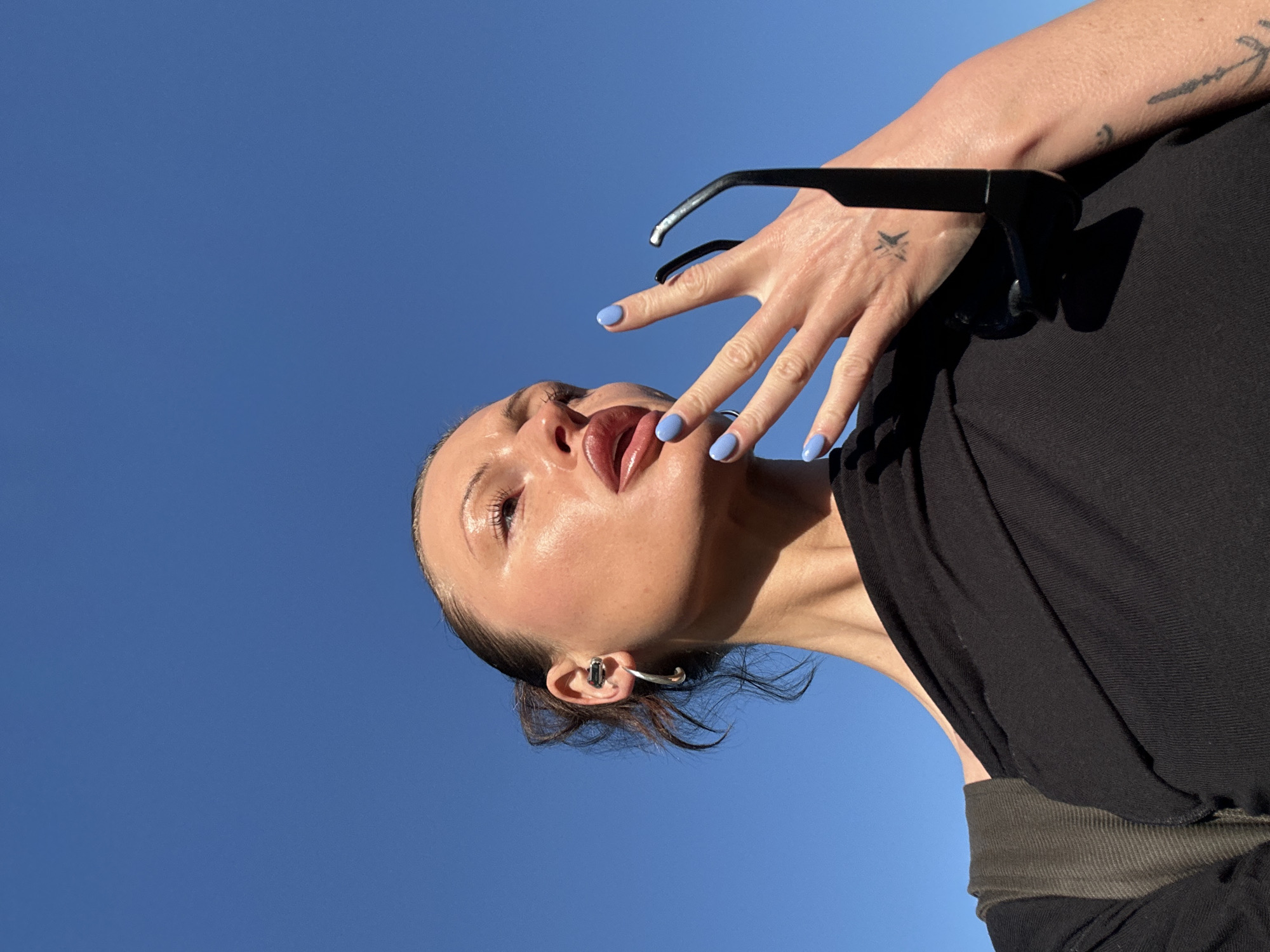 Morning selfies captured in bright Tunbridge Wells sunlight