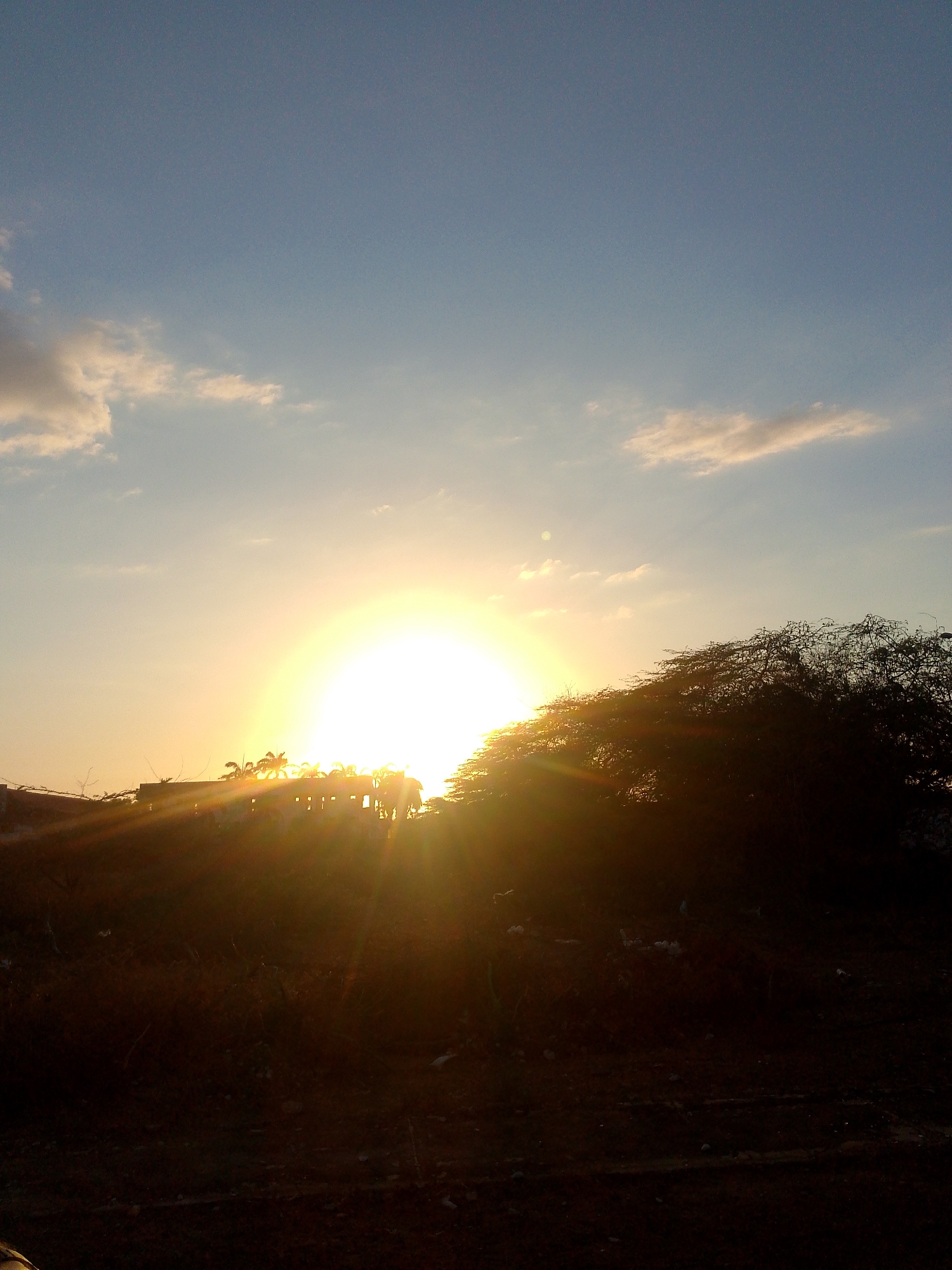 Sunset witnessed from multiple vantage points in Juan Griego, Venezuela