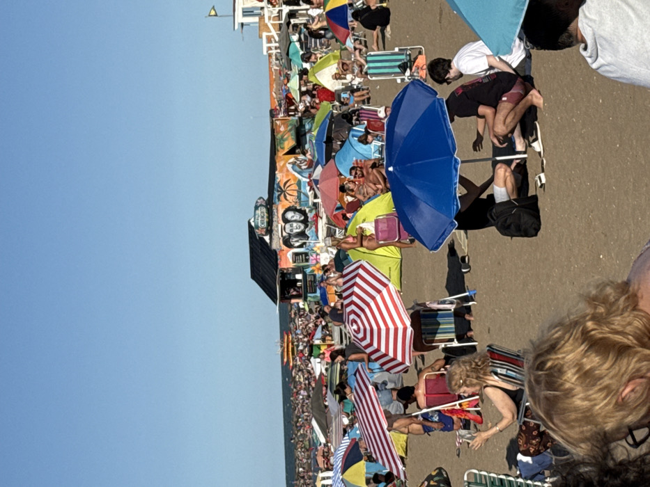 Summer evening beach life documented in Mar del Plata