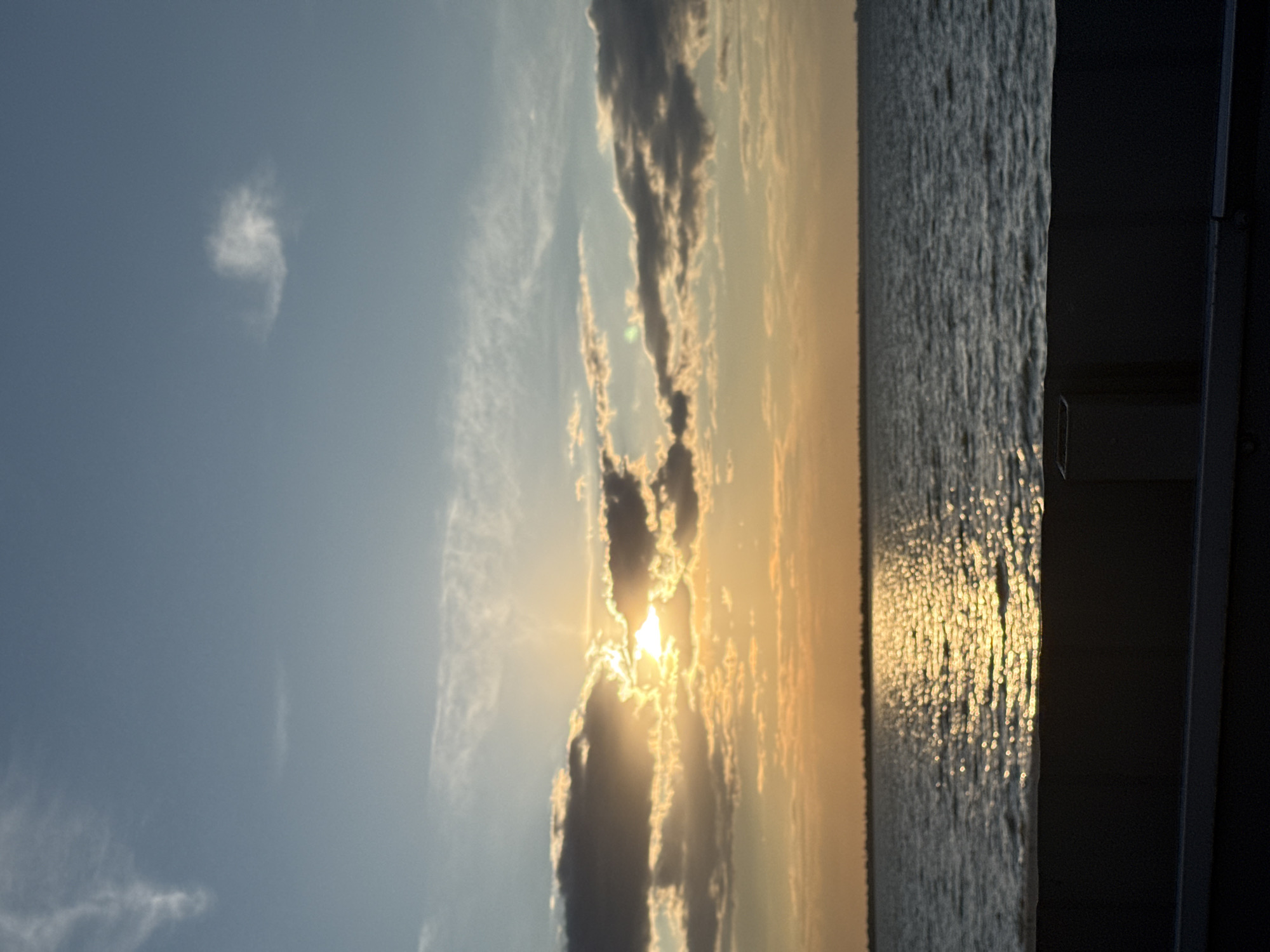 Golden hour at the Black Sea shore in Zatoka