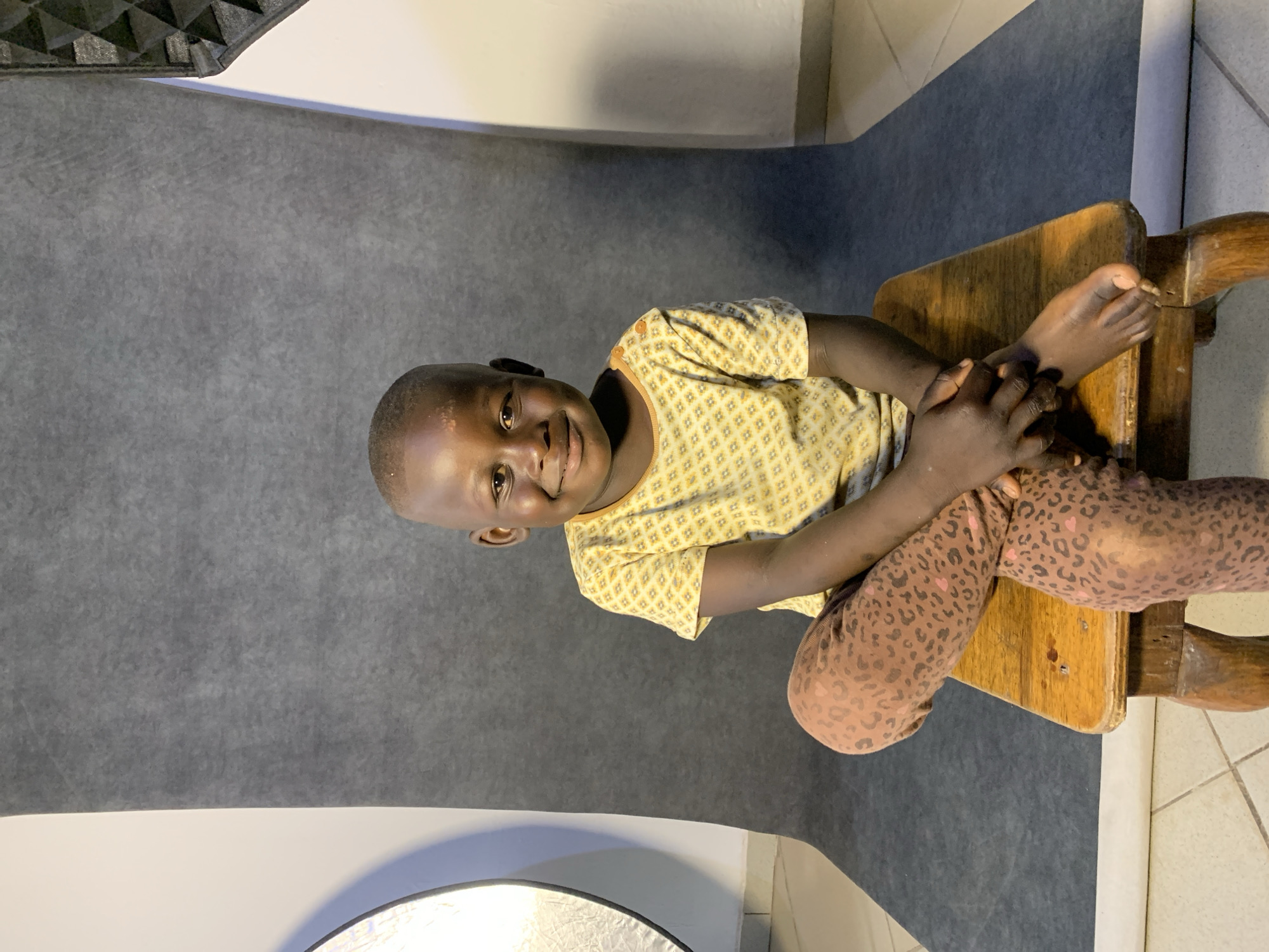 Informal studio portrait session underway in Jos, Nigeria