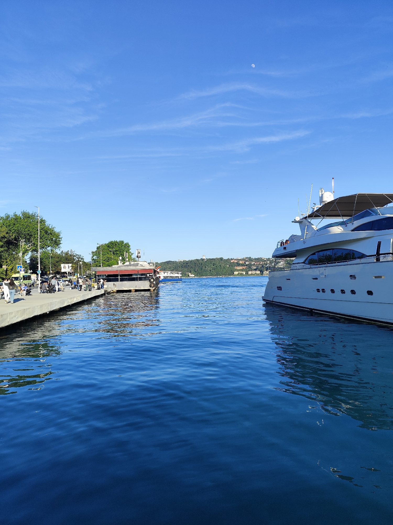 Sunny afternoon captured at Sarıyer Turkey waterfront marina
