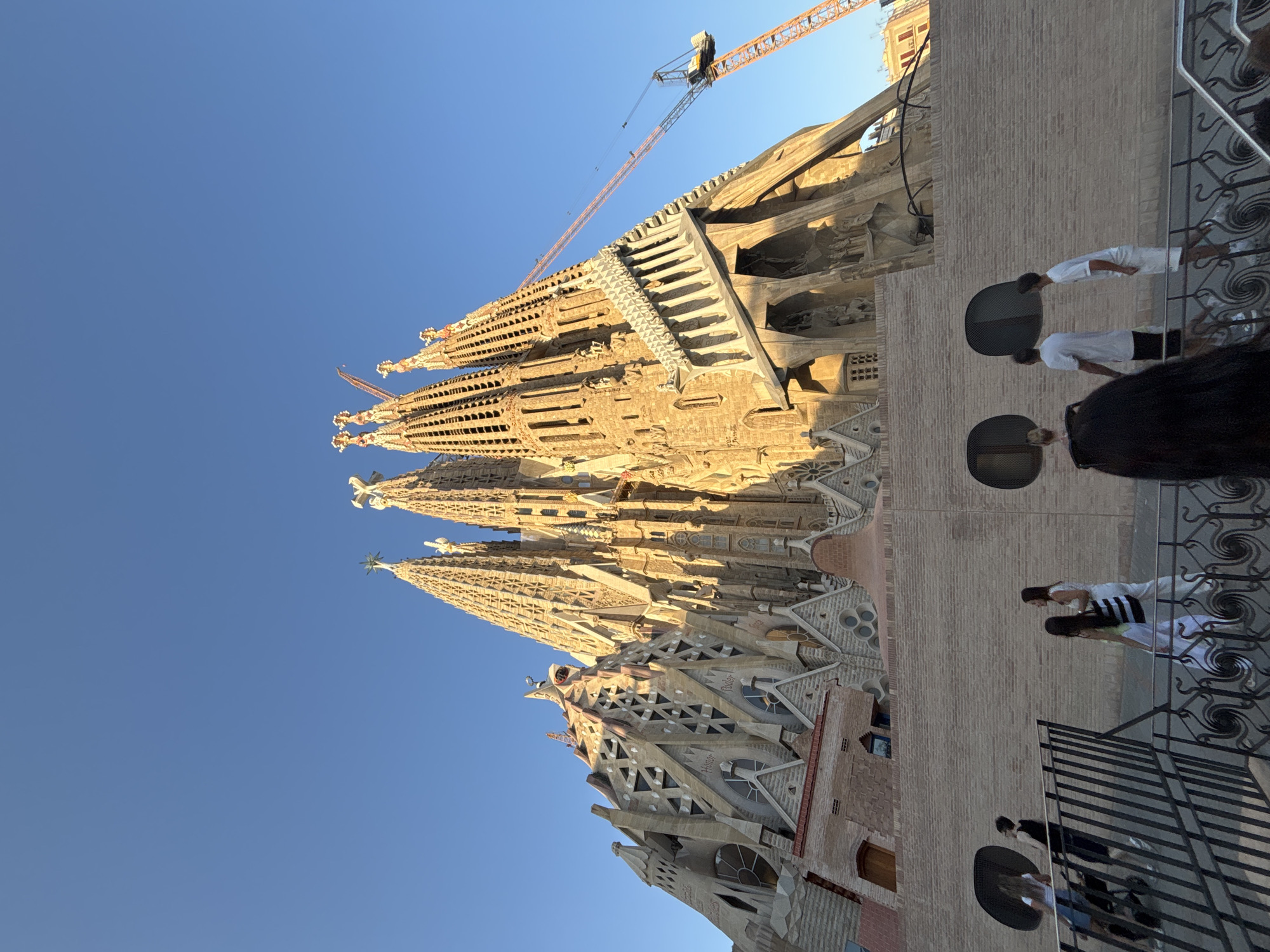 Sagrada Família from two angles, June evening in Barcelona
