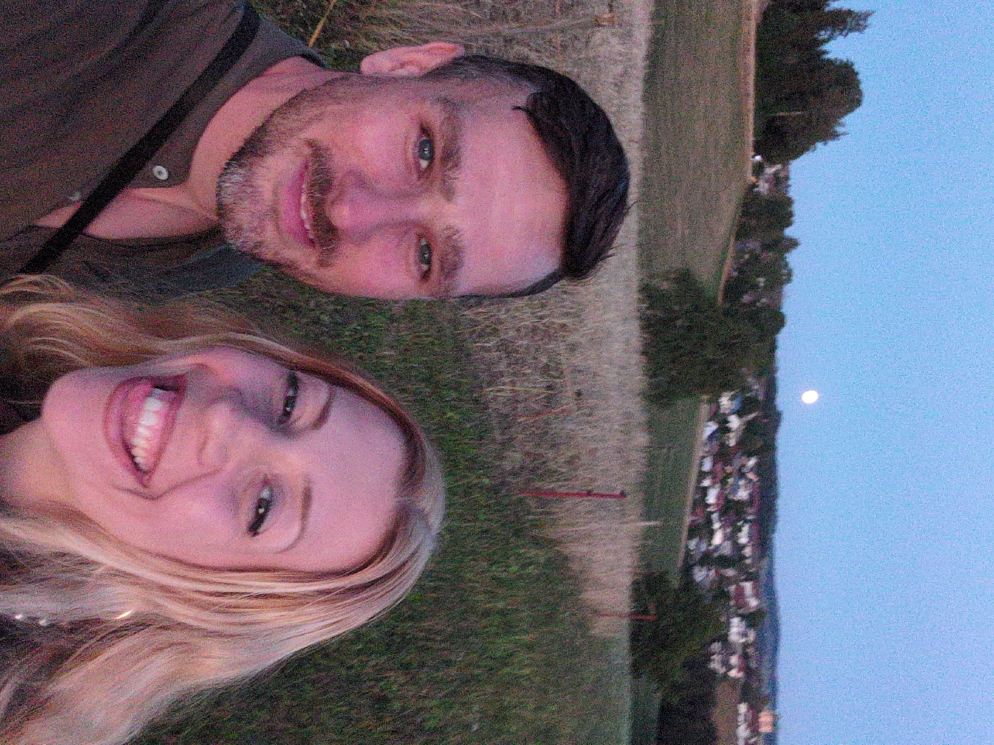 Full moon rising over Black Forest villages at dusk