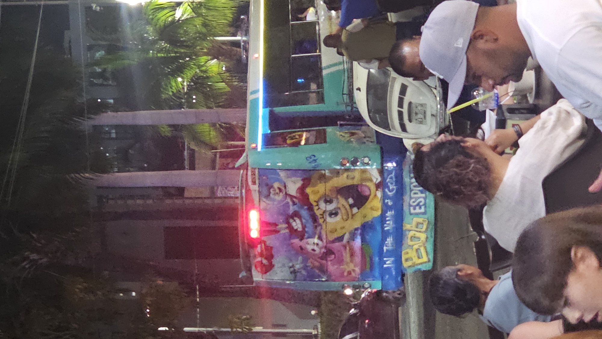 SpongeBob tourist bus and bathroom interior spotted in Acapulco