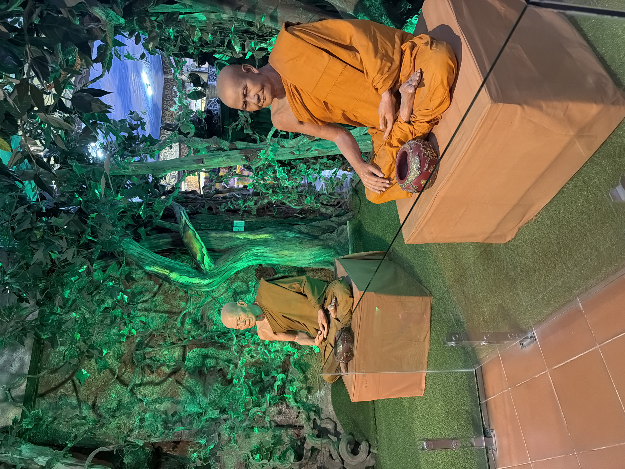 Tourist explores themed attraction with religious, horror exhibits in Vietnam