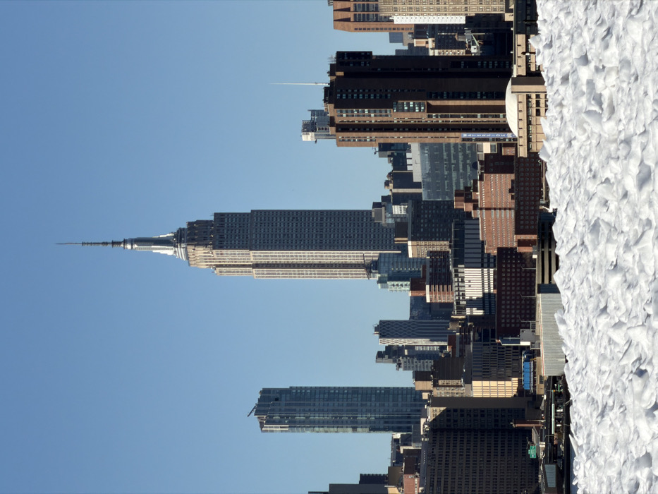 Winter scenes documented across NYC Friday evening