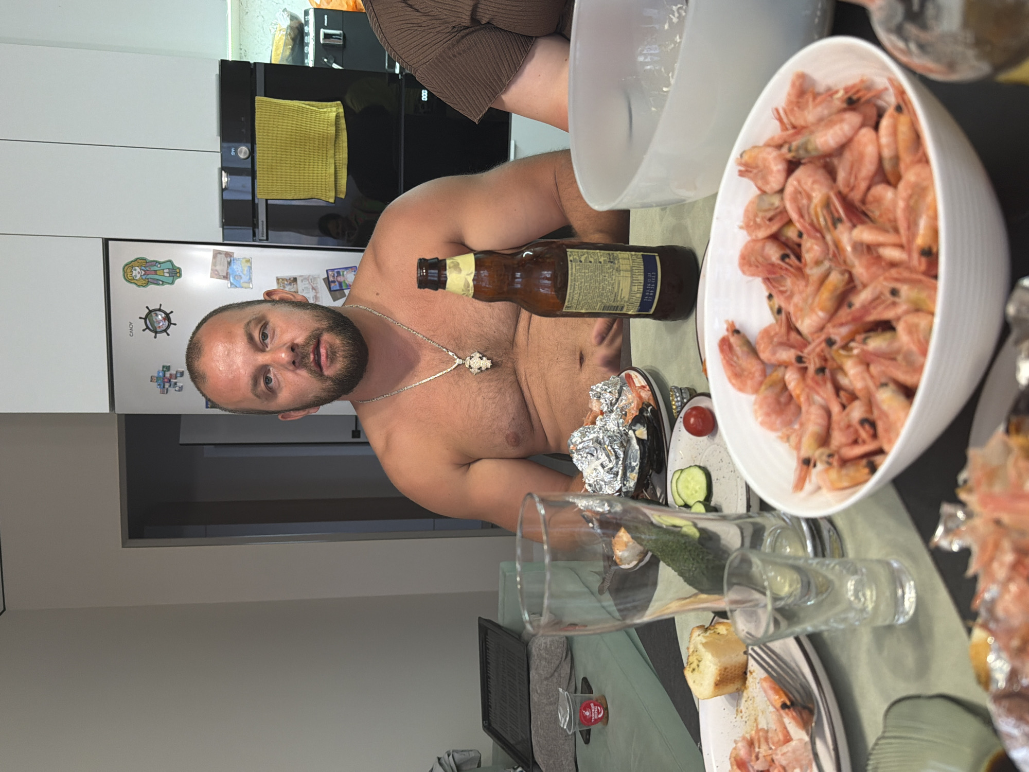 Evening dinner gathering with city views in Novorossiysk apartment