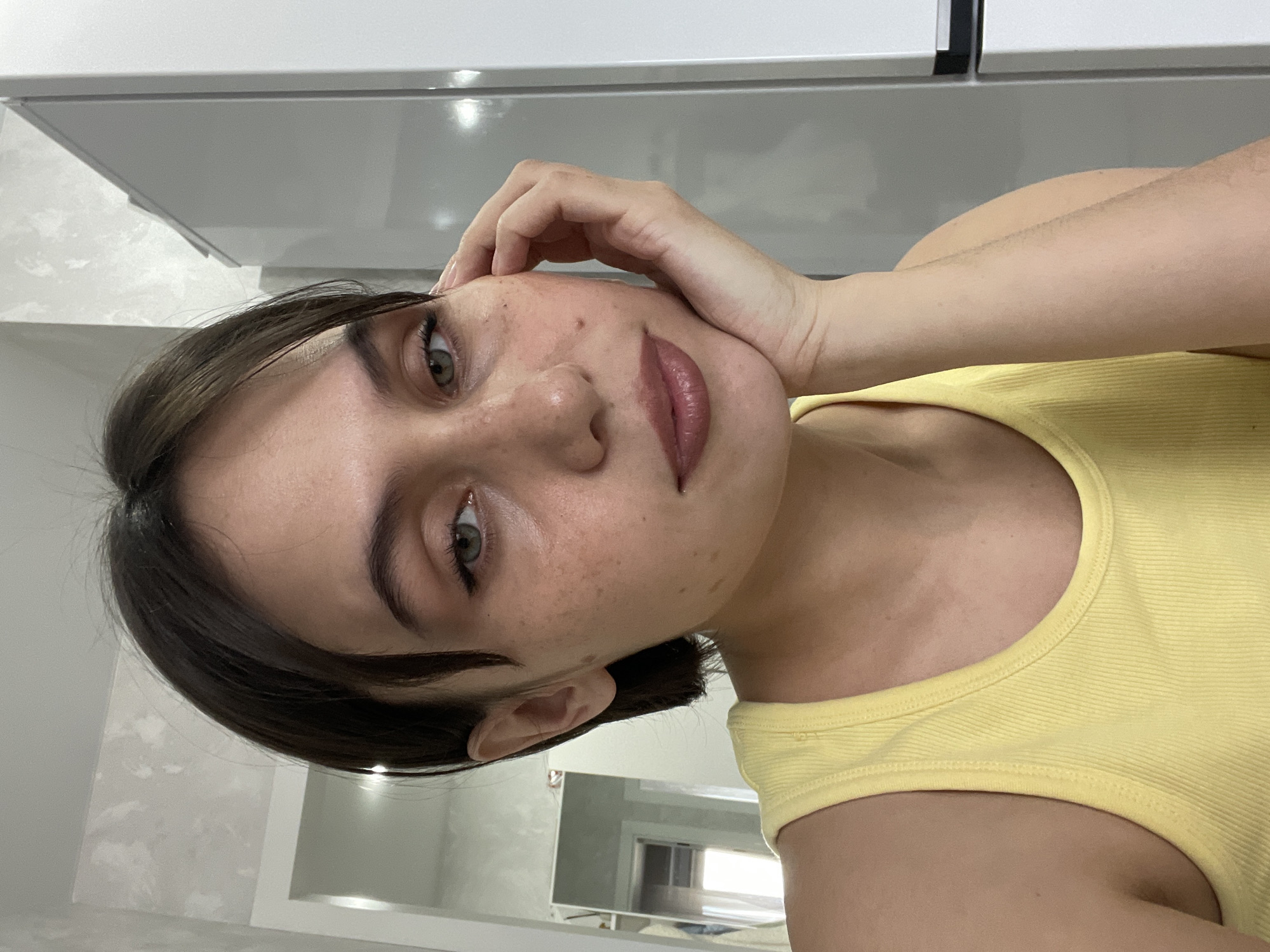 Early morning selfies captured in Izhevsk apartment setting