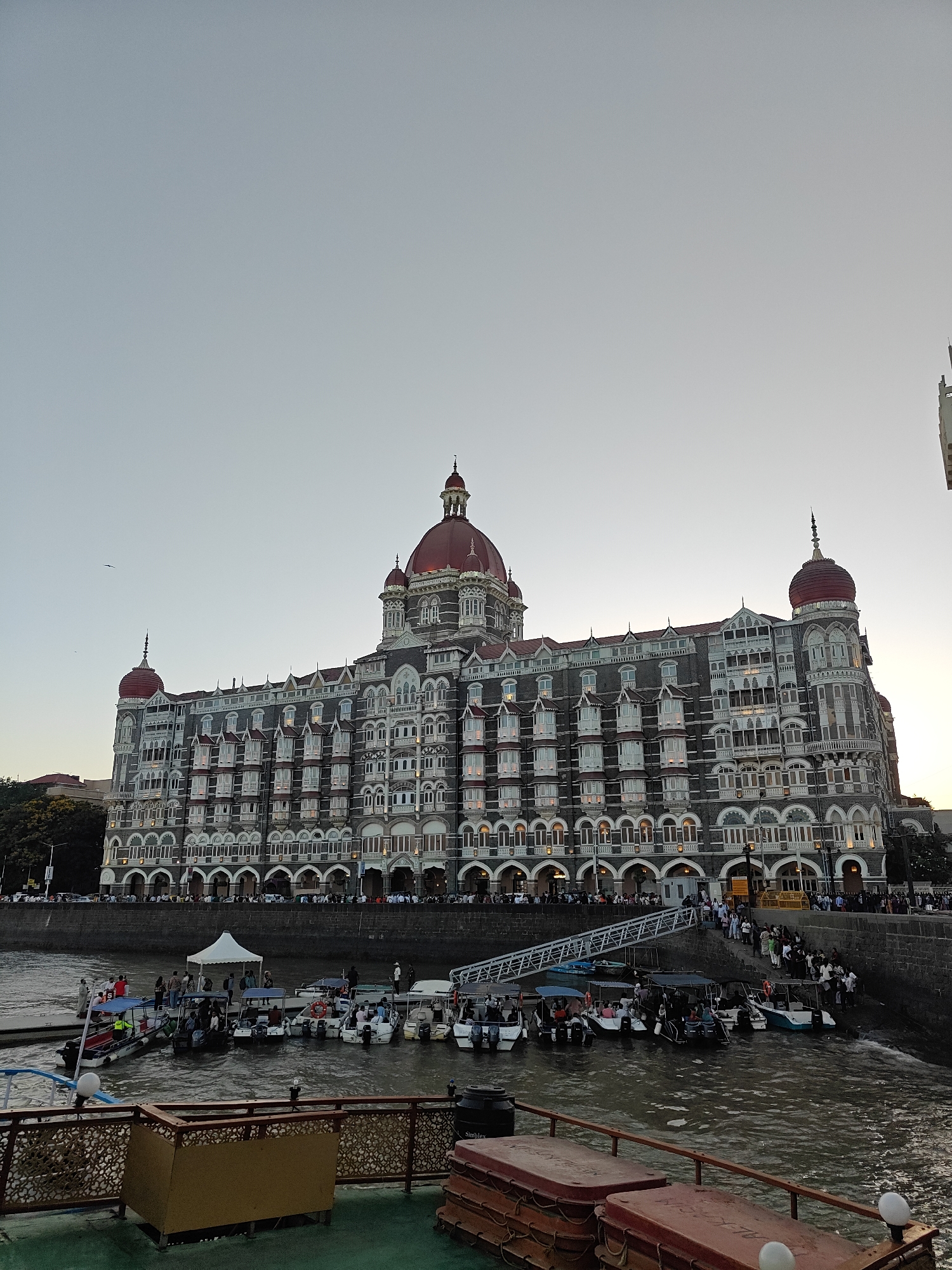 Tourist crowds gather at Mumbai's Gateway of India monument