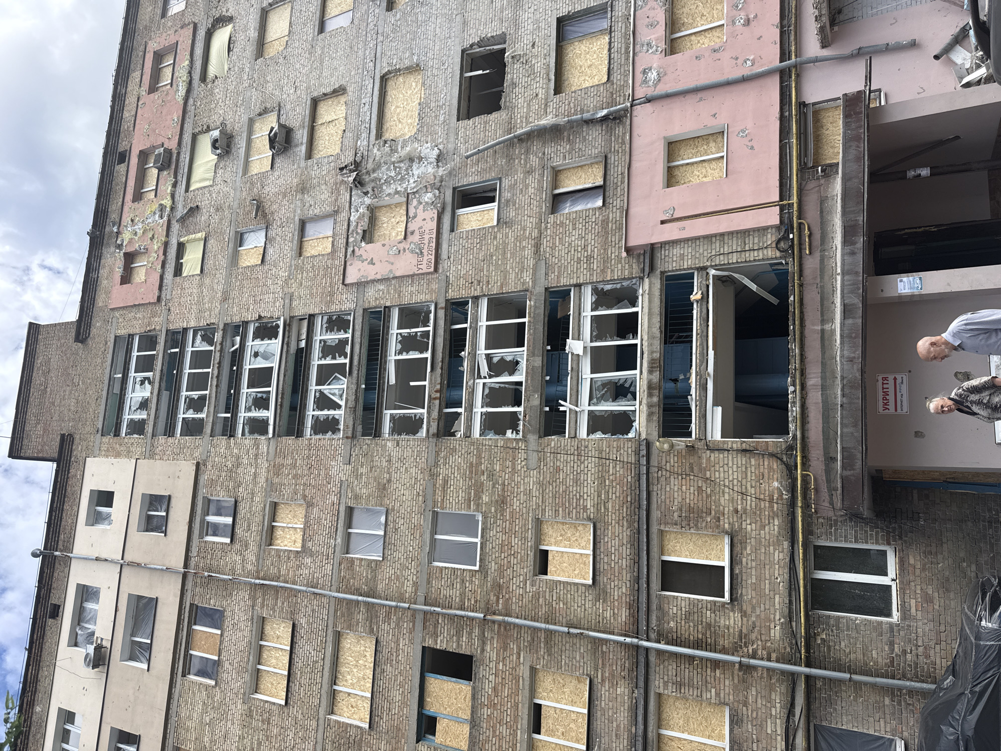 Kyiv apartment buildings heavily damaged in drone strike aftermath