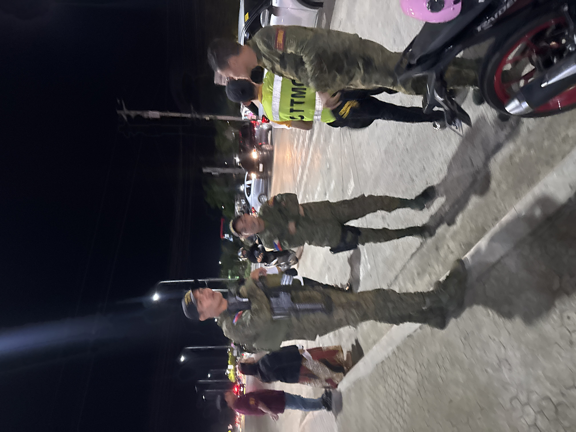 Davao night festival: street food, live stage, and military vehicles