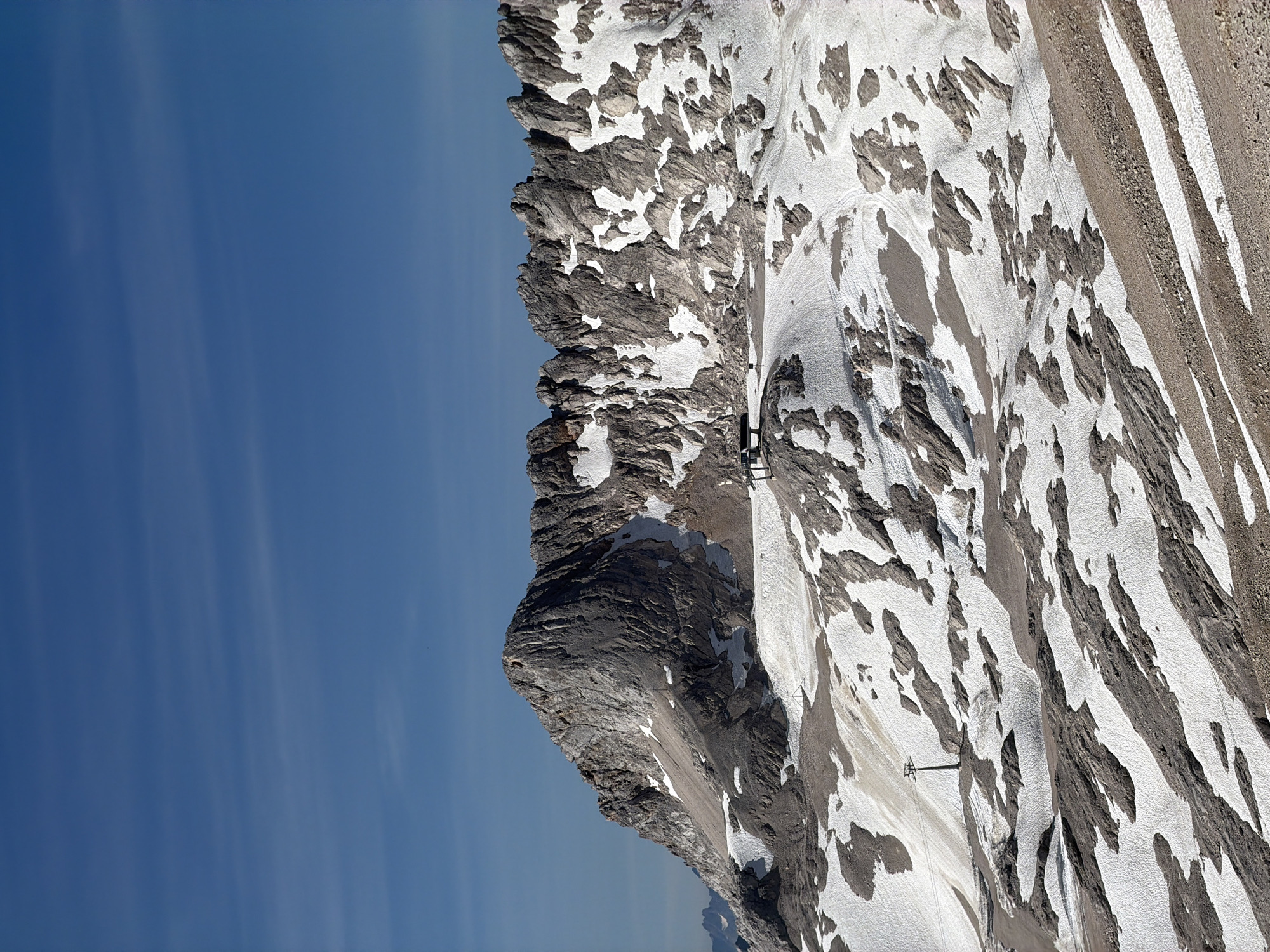 Snow-dusted alpine terrain above Garmisch-Partenkirchen on a clear day