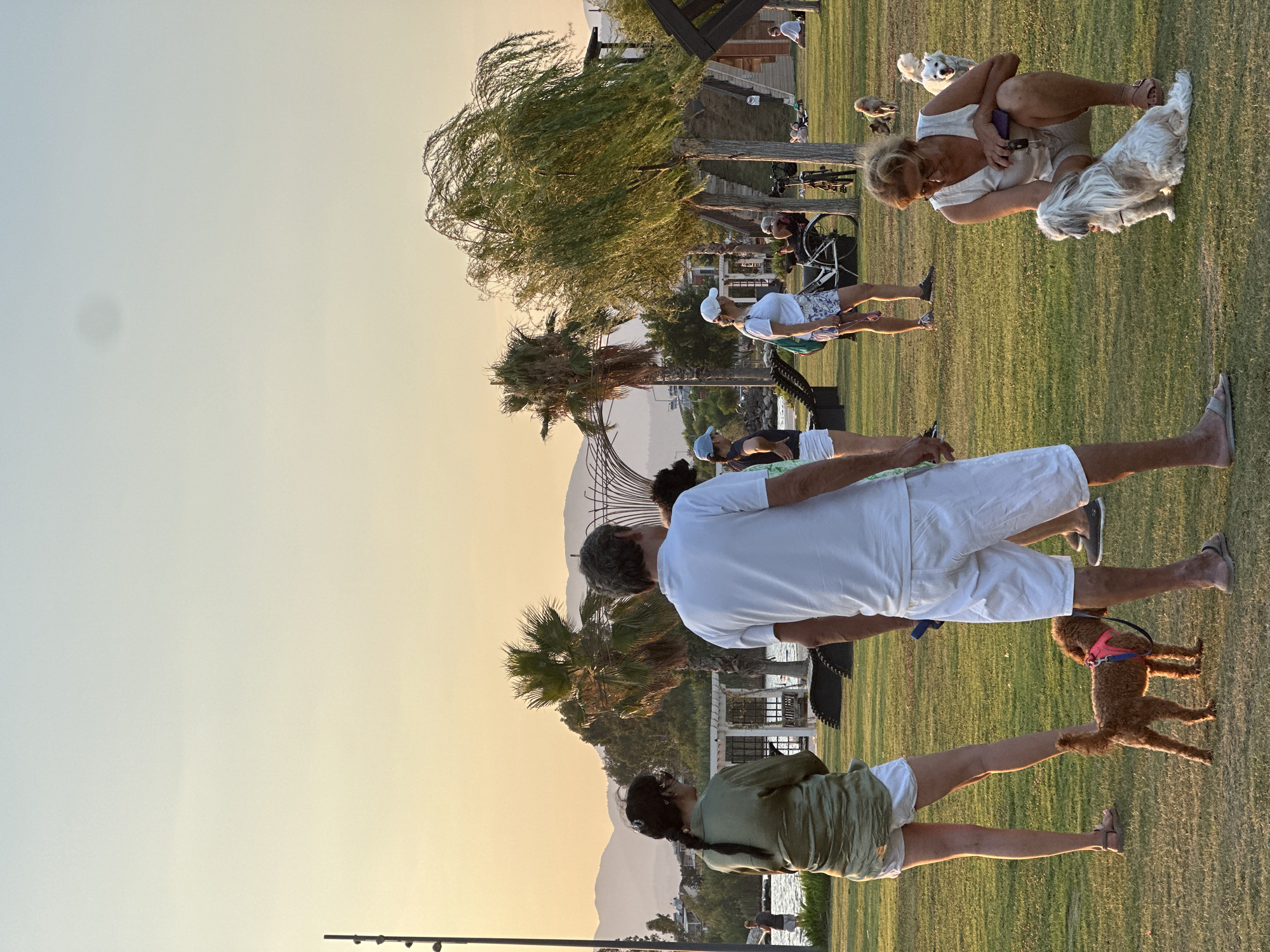Park life and bay sunset in Fethiye at golden hour