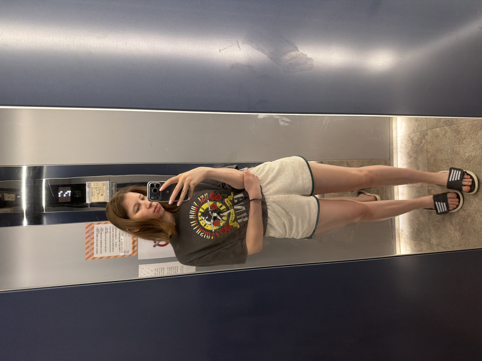 Elevator selfie and city skyline in Dongducheon-si