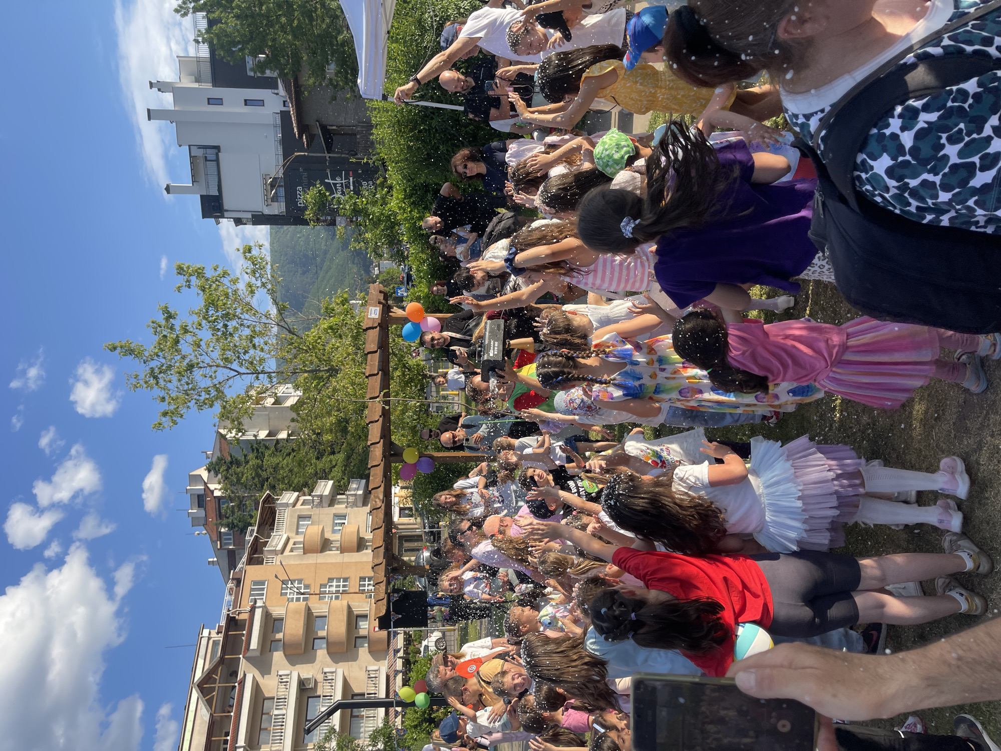 Children's outdoor celebration with Stitch costume entertainer in Sofia