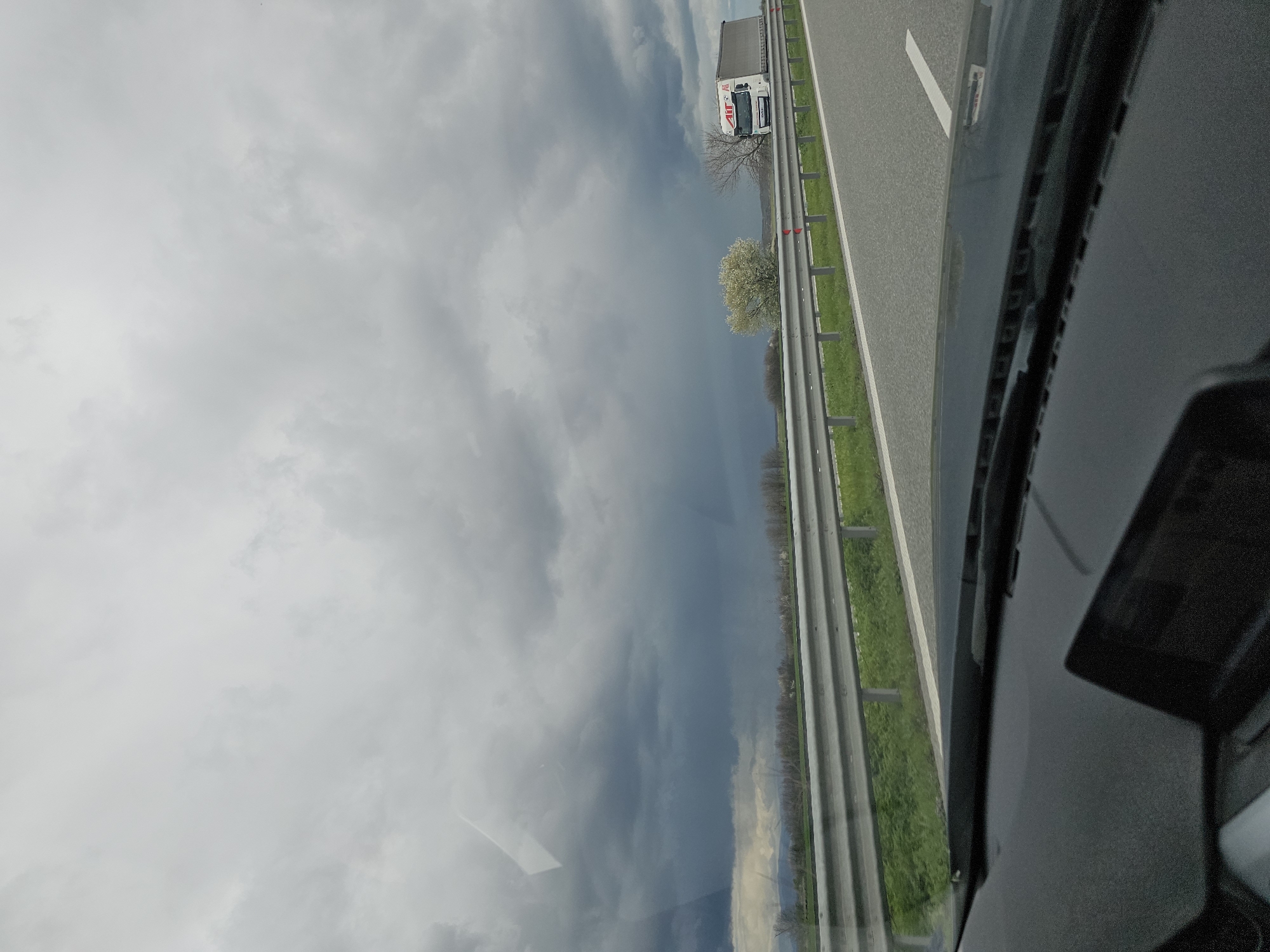 Vehicle documents routine highway traffic near Manolsko Konare, Bulgaria