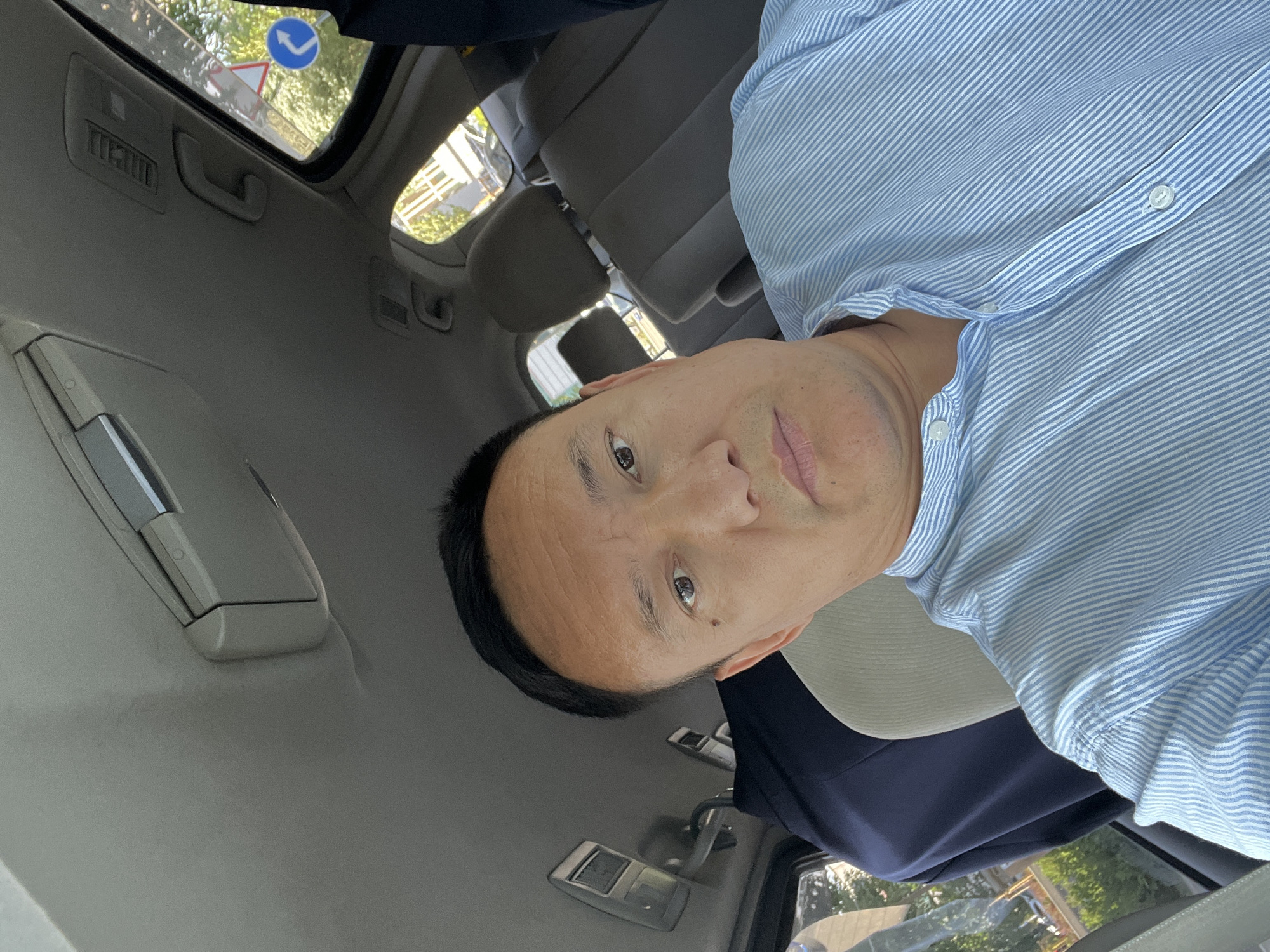 Inside a car near Astana's Talisman building