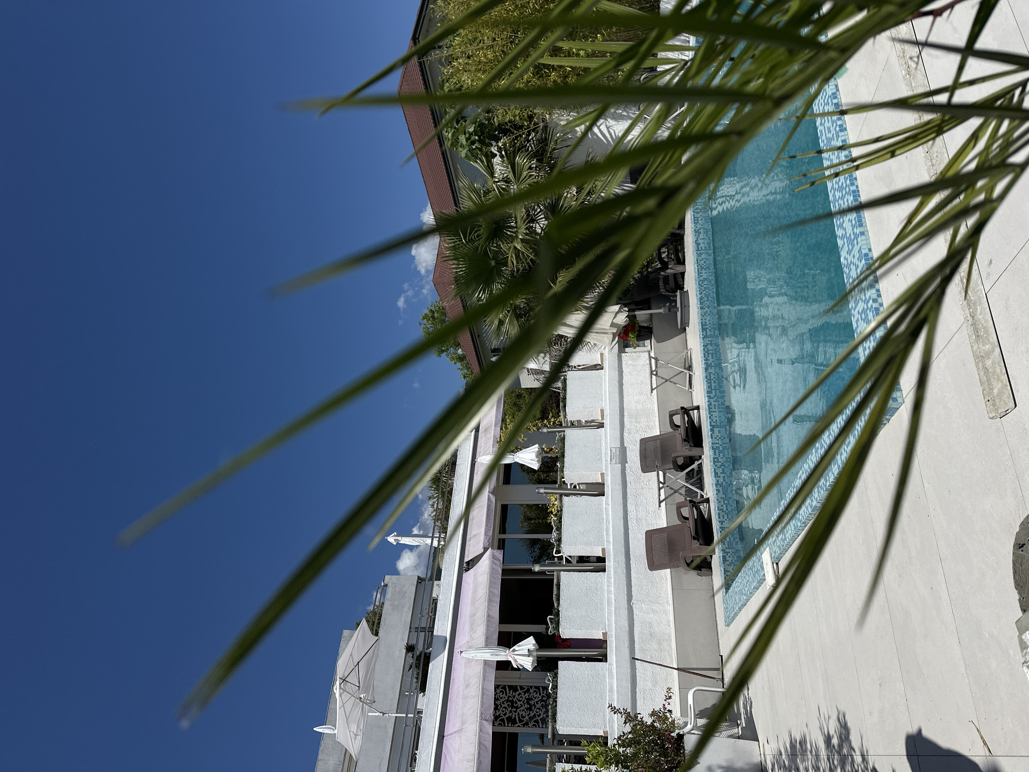 Sunny beach day at New Athos, Abkhazia's Black Sea coast