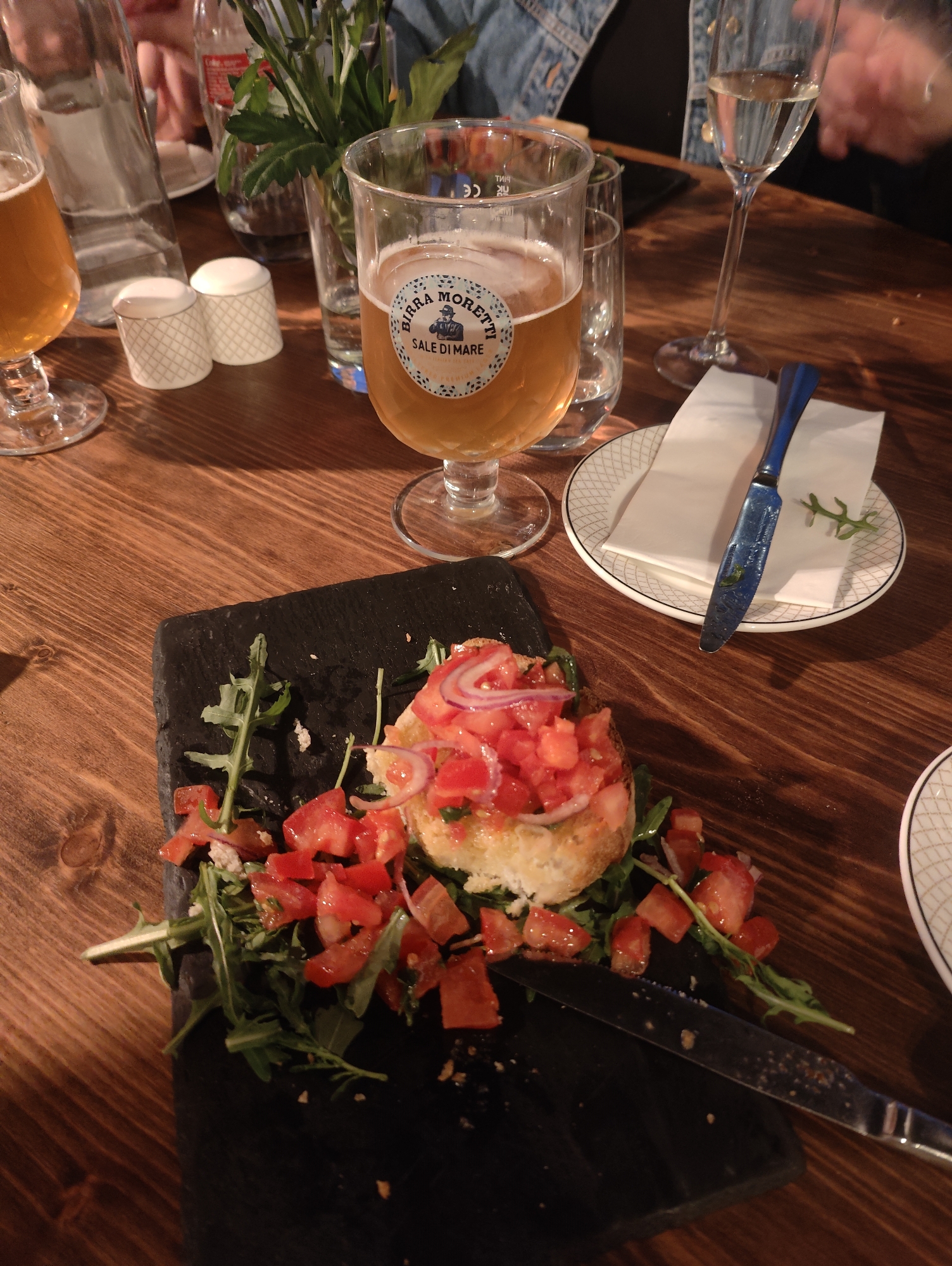 Evening dining scene captured in Felixstowe restaurant