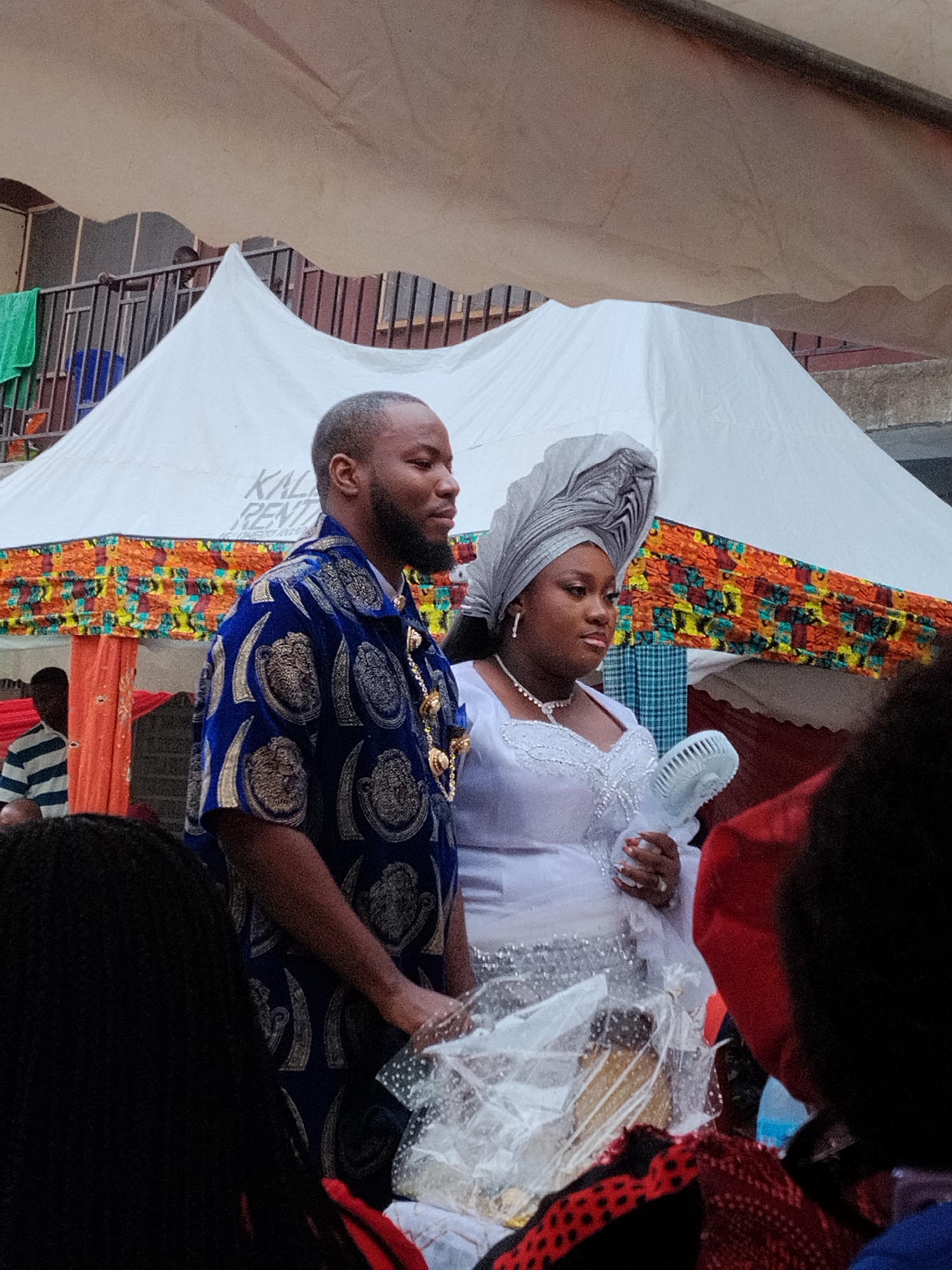 Wedding celebration captured under white tents in Aba Nigeria