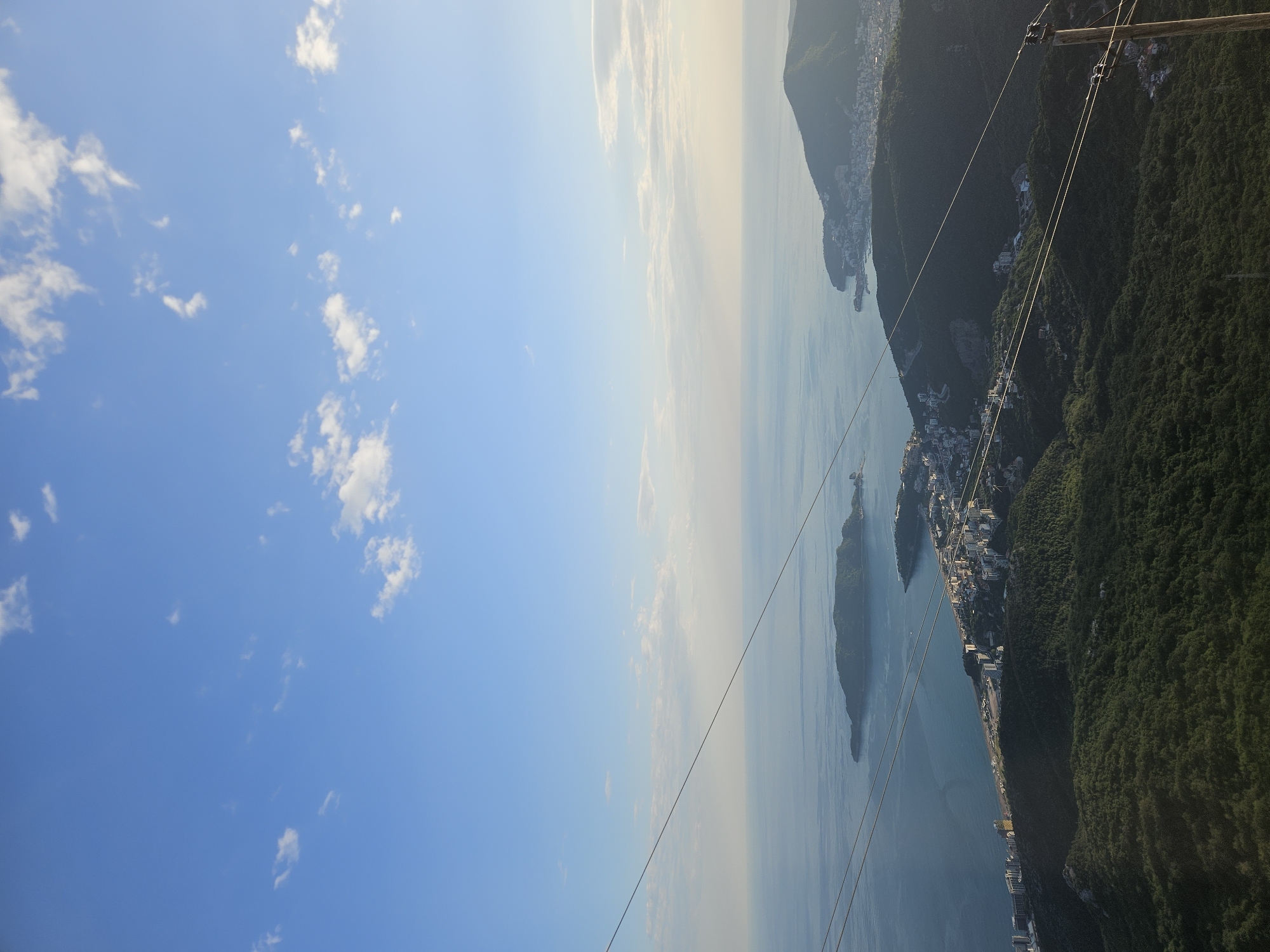 Aerial view captured of Brajici coastal landscape, Montenegro