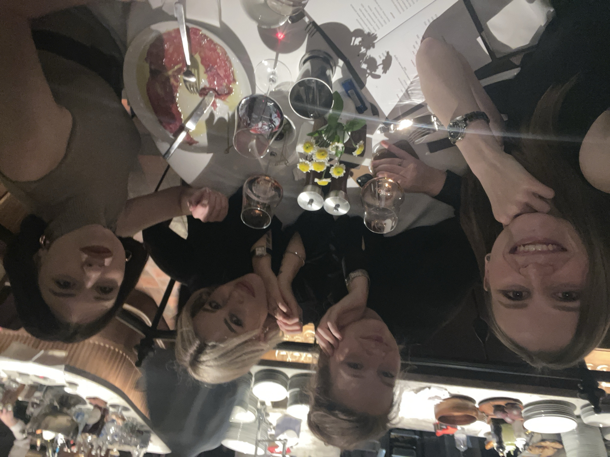Four women dine at modern Moscow restaurant Friday evening