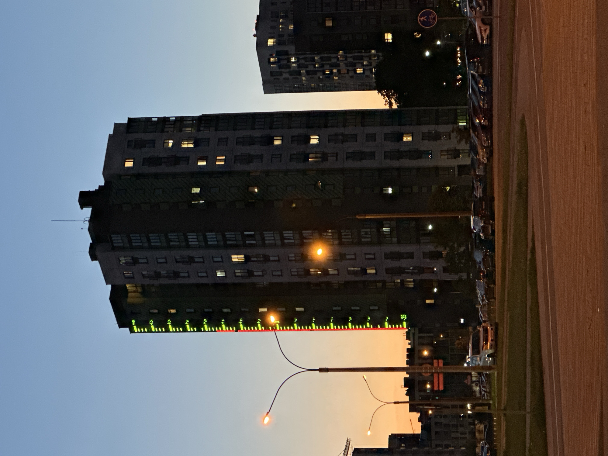 Evening twilight scenes documented across Minsk residential areas