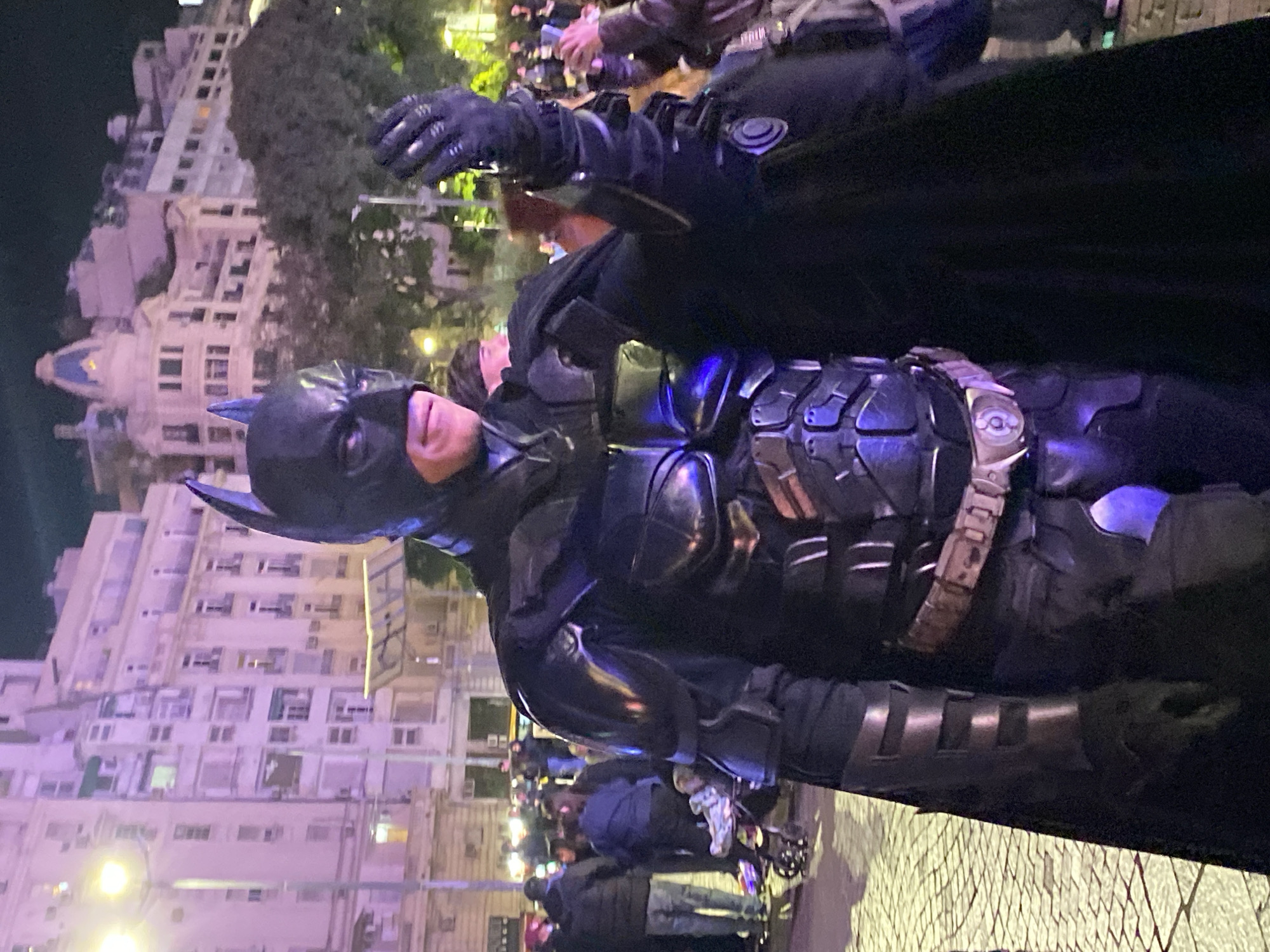 Batman costumed figure spotted in Buenos Aires public square