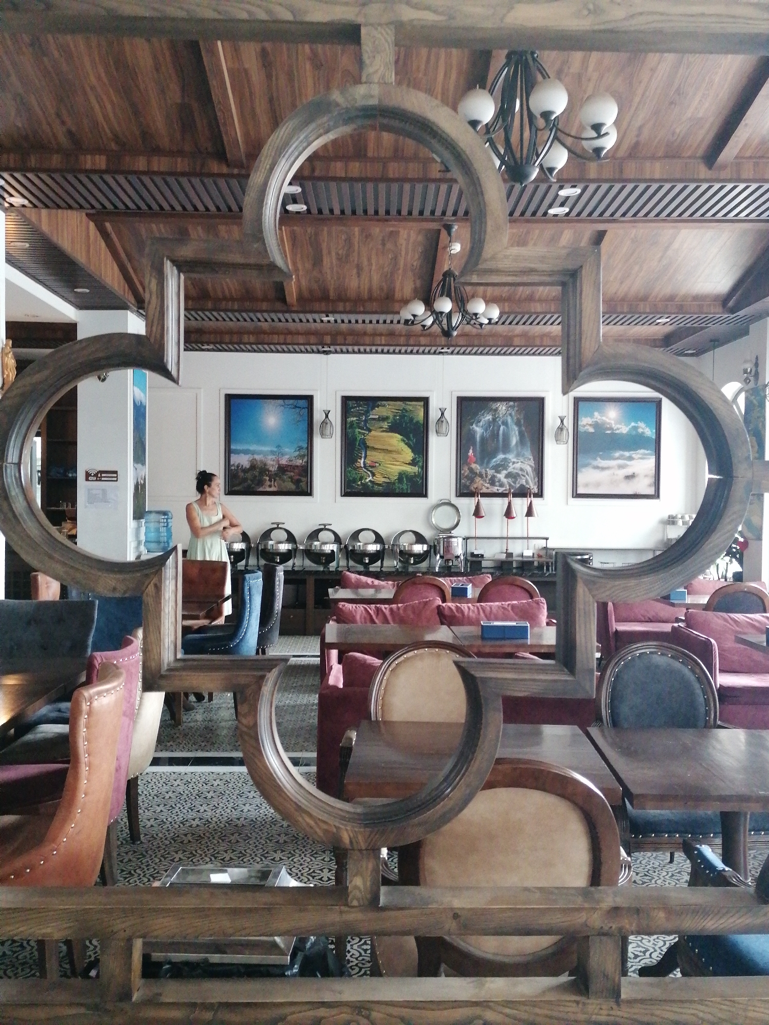 Restaurant interior documented in Sa Pa Ward, Vietnam