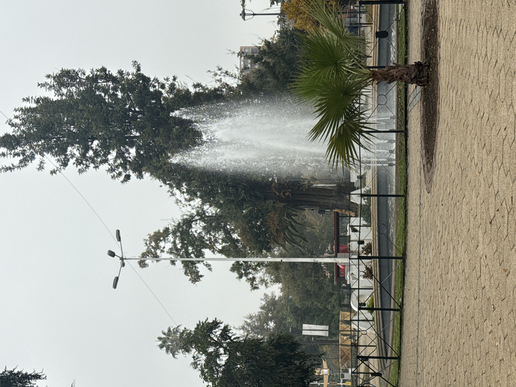 Ordinary Santiago street and plaza scenes documented Thursday afternoon
