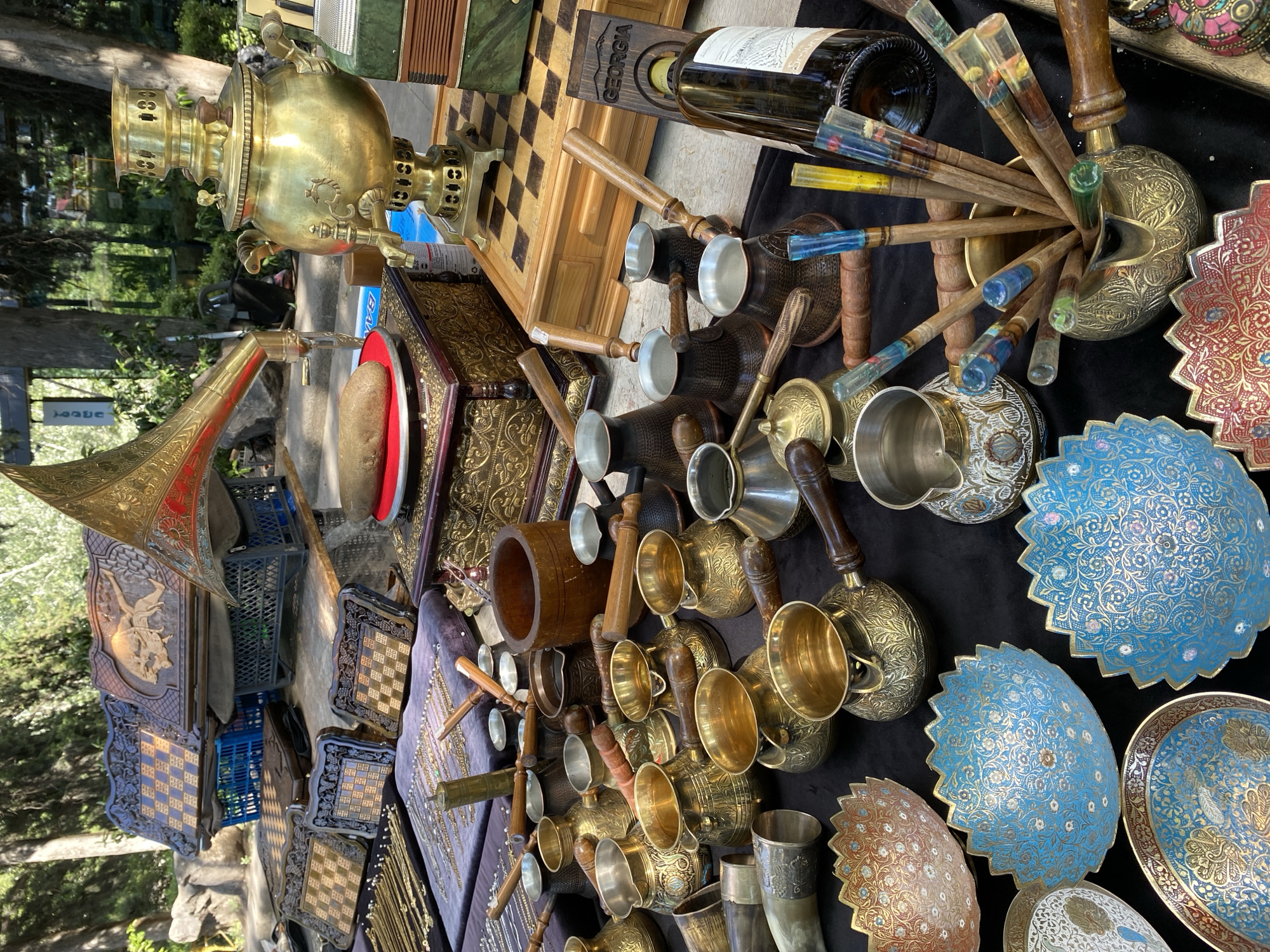 Tbilisi flea market stalls packed with crafts and curiosities