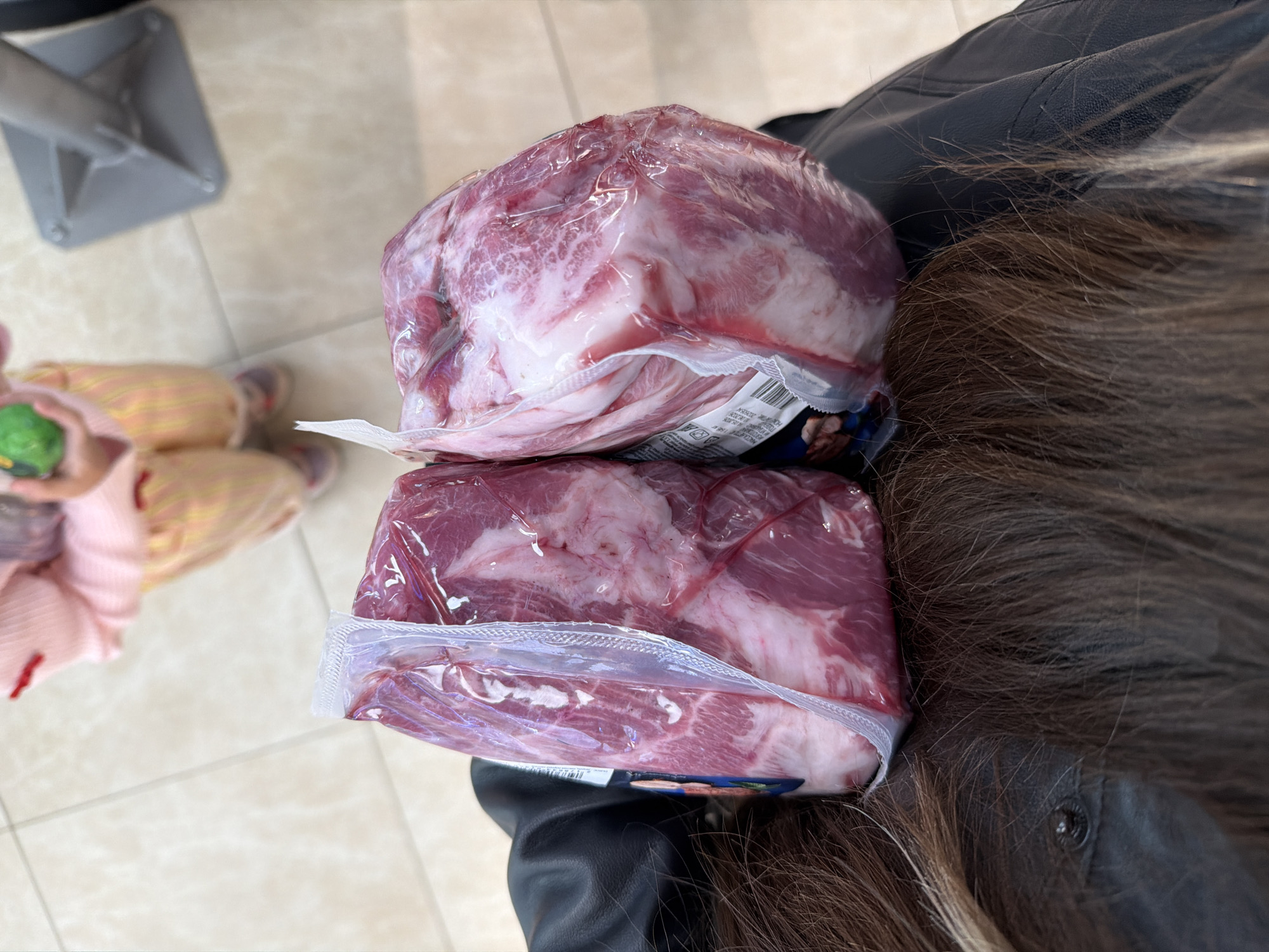 Packaged meat observed in Moscow morning hours