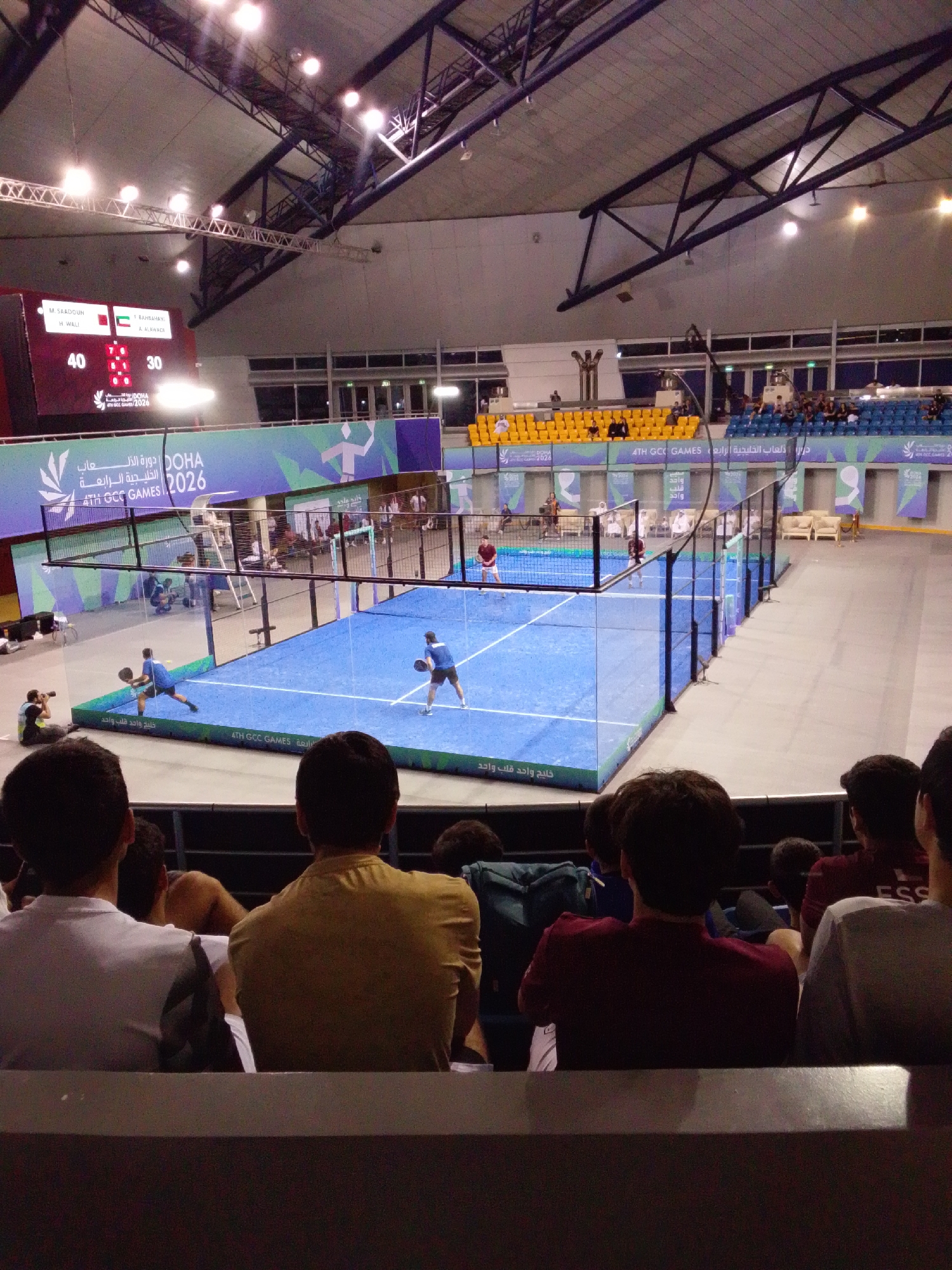 Padel tennis match proceeds at 4th GCC Games in Qatar