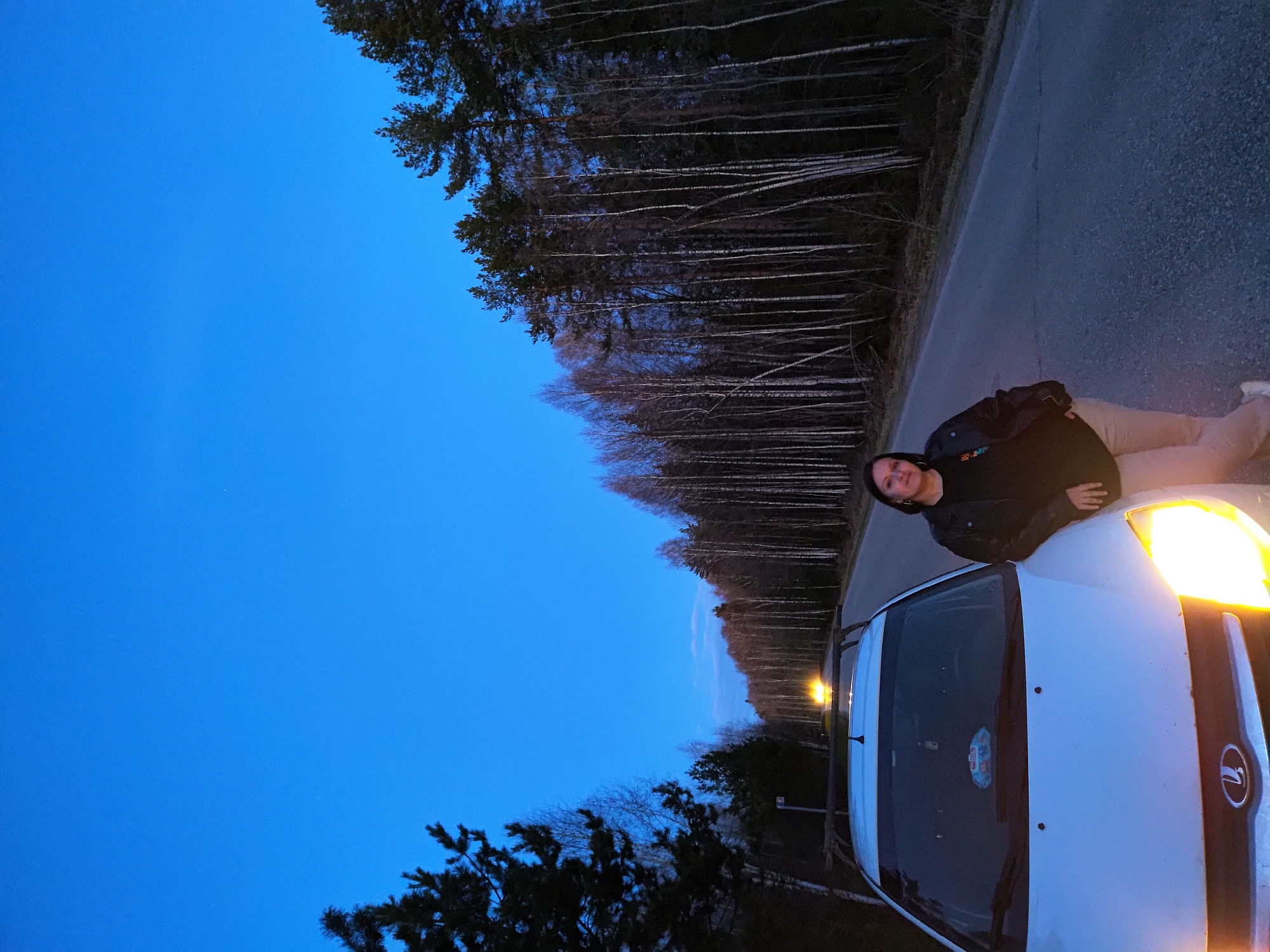 Woman spotted with vehicle on rural road in Markovo